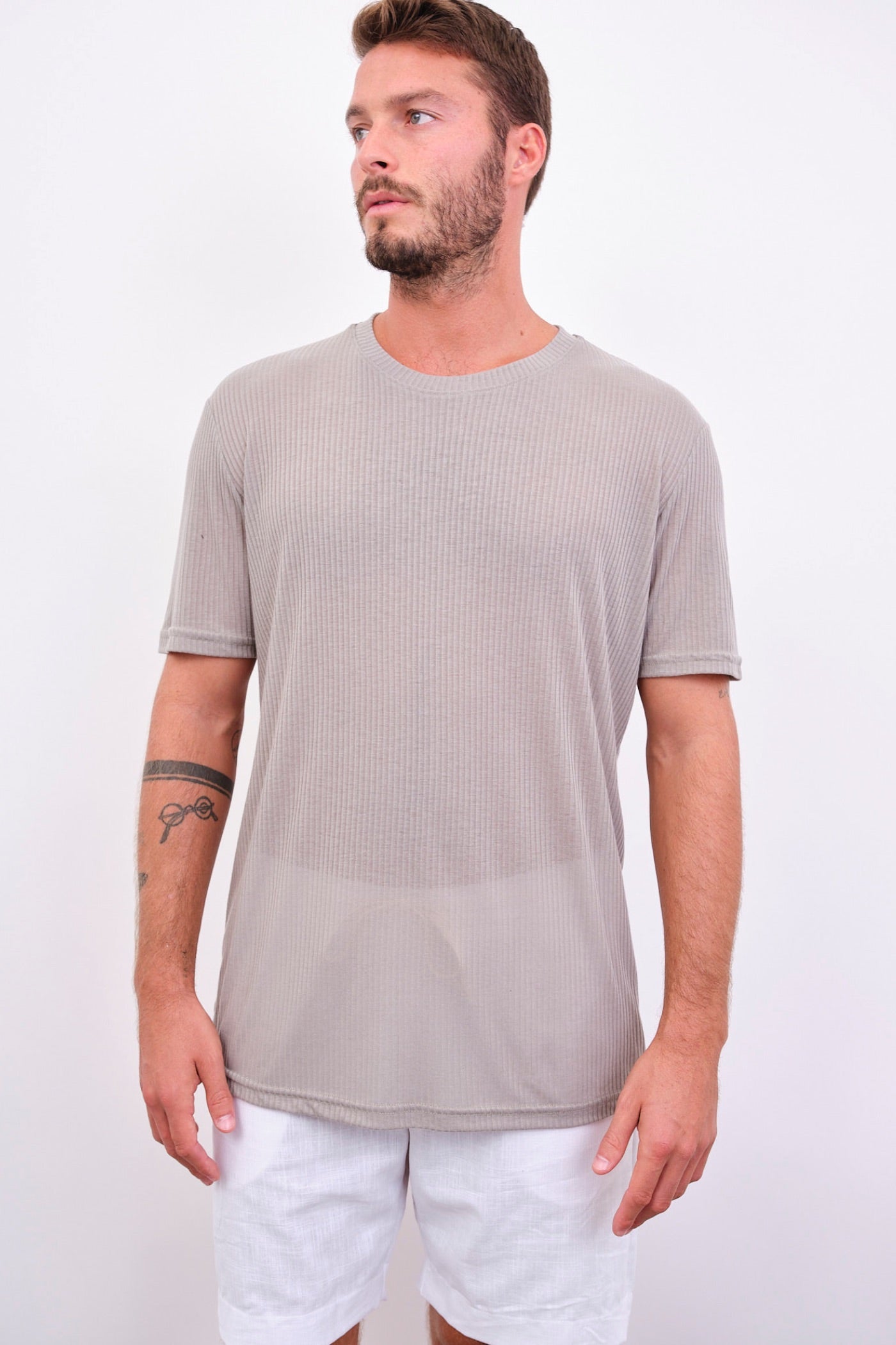 טי-שרט רכה בטקסטורת פסים - ITAY BRANDS