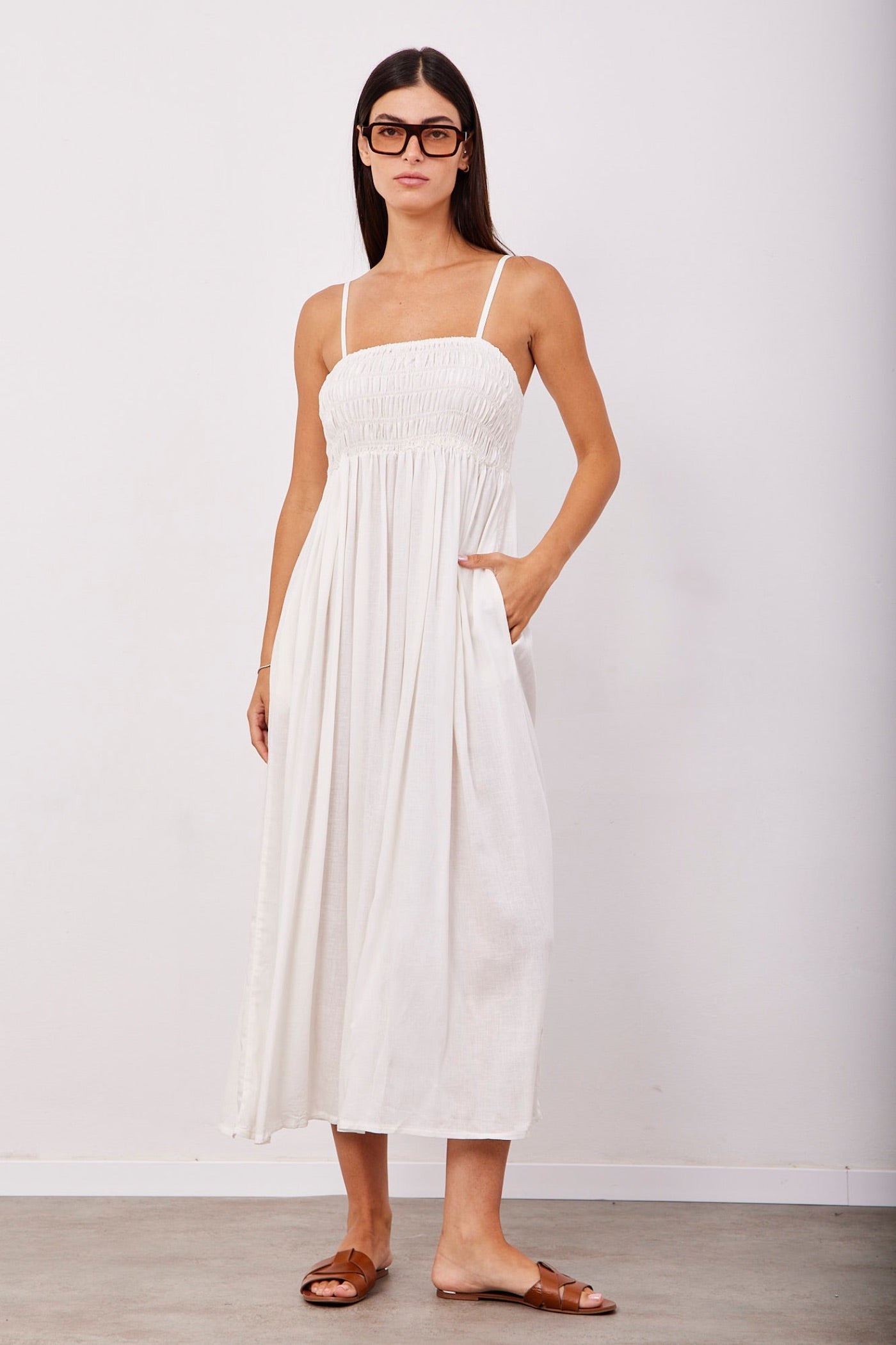 שמלת מידי בשילוב כיווצים - ITAY BRANDS