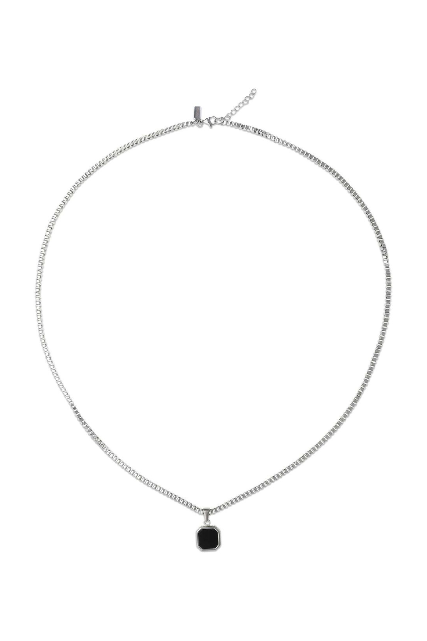 שרשרת בוקס בשילוב אבן שחורה - ITAY BRANDS