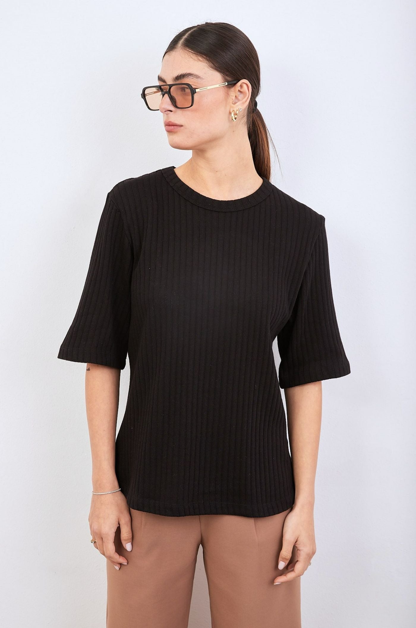 טי-שרט בטקסטורת פסים עבה - ITAY BRANDS