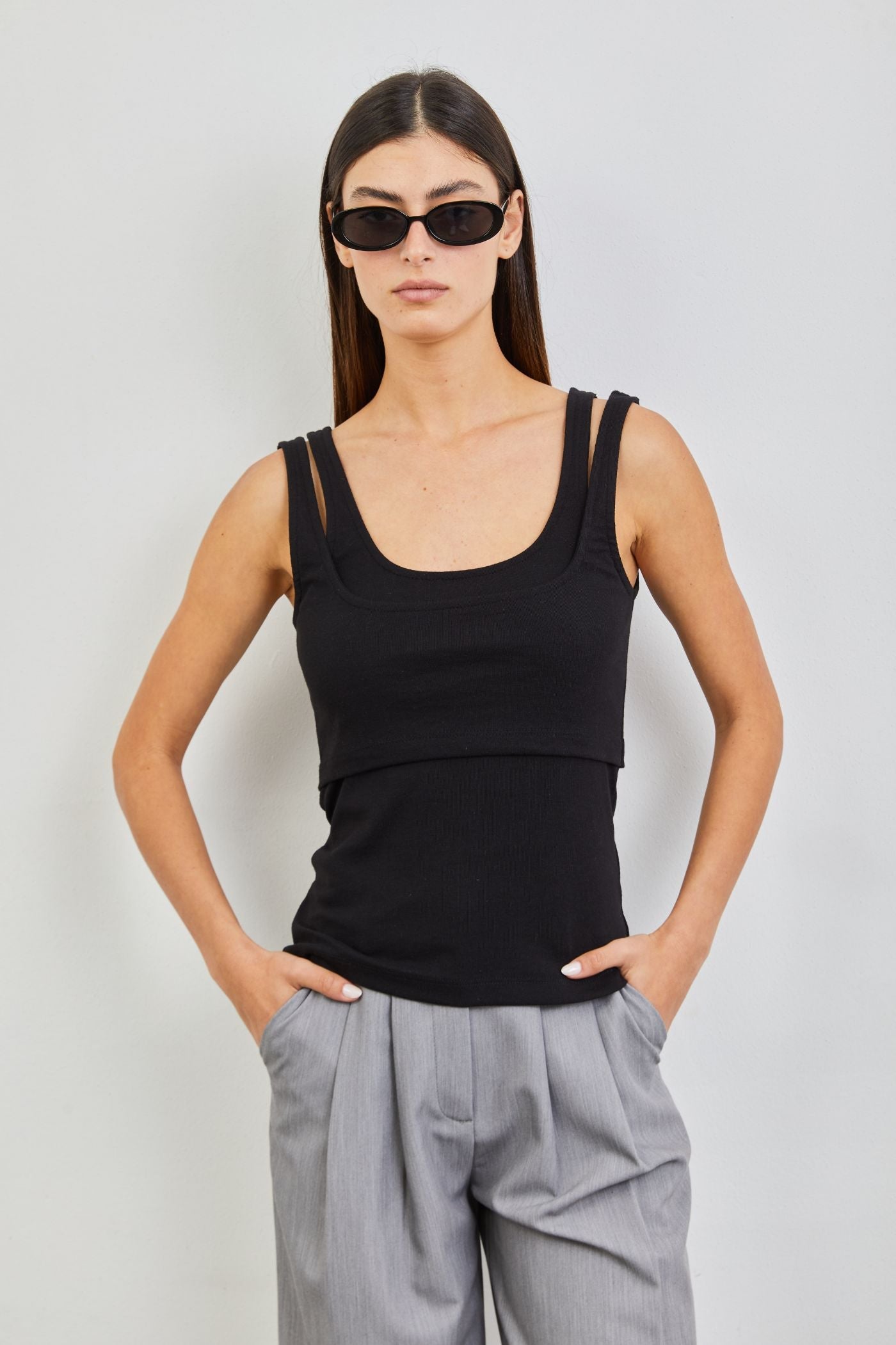 גופיה בשילוב שכבה עליונה - ITAY BRANDS