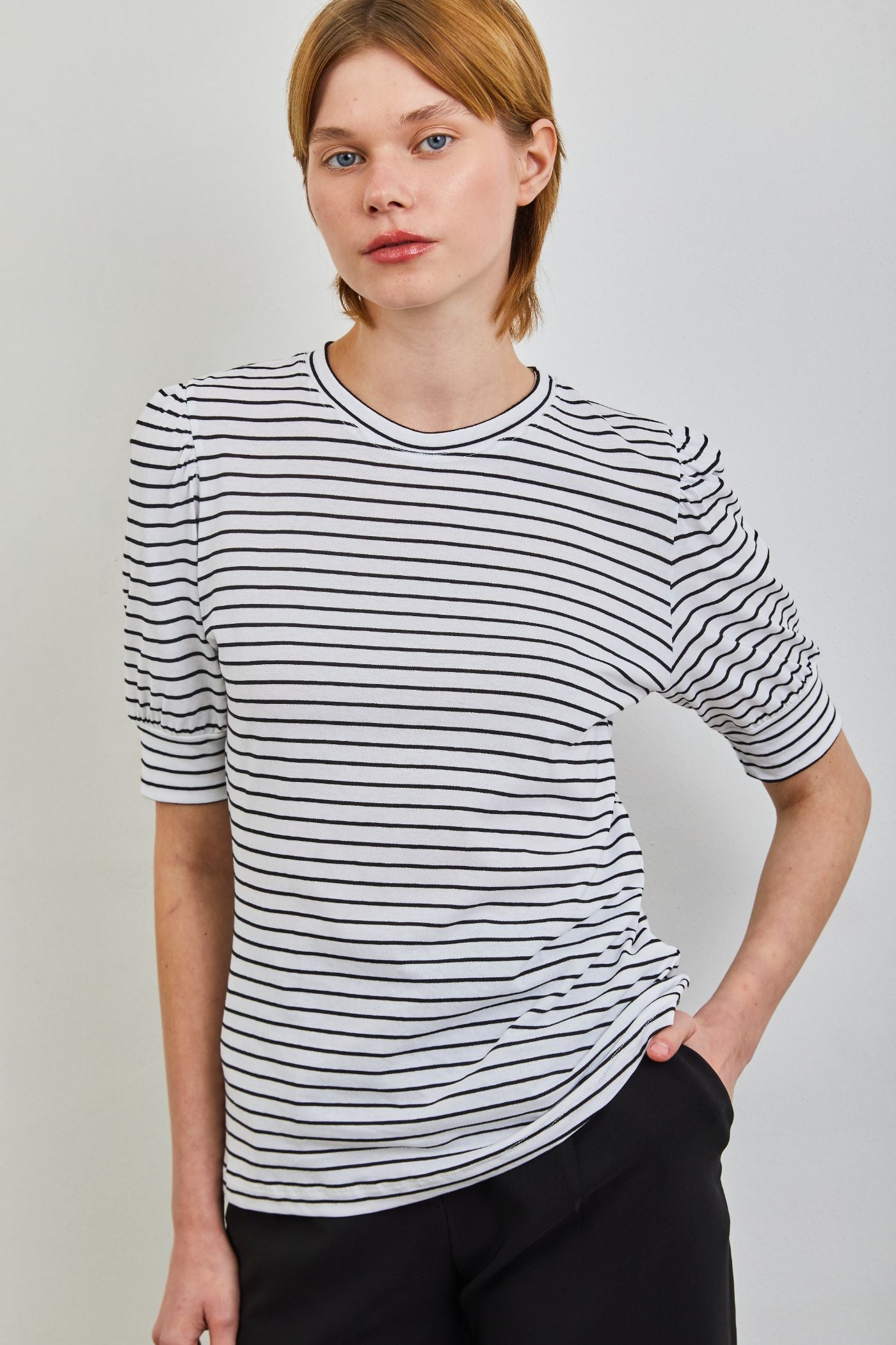 חולצת פסים שרוולים נפוחים - ITAY BRANDS