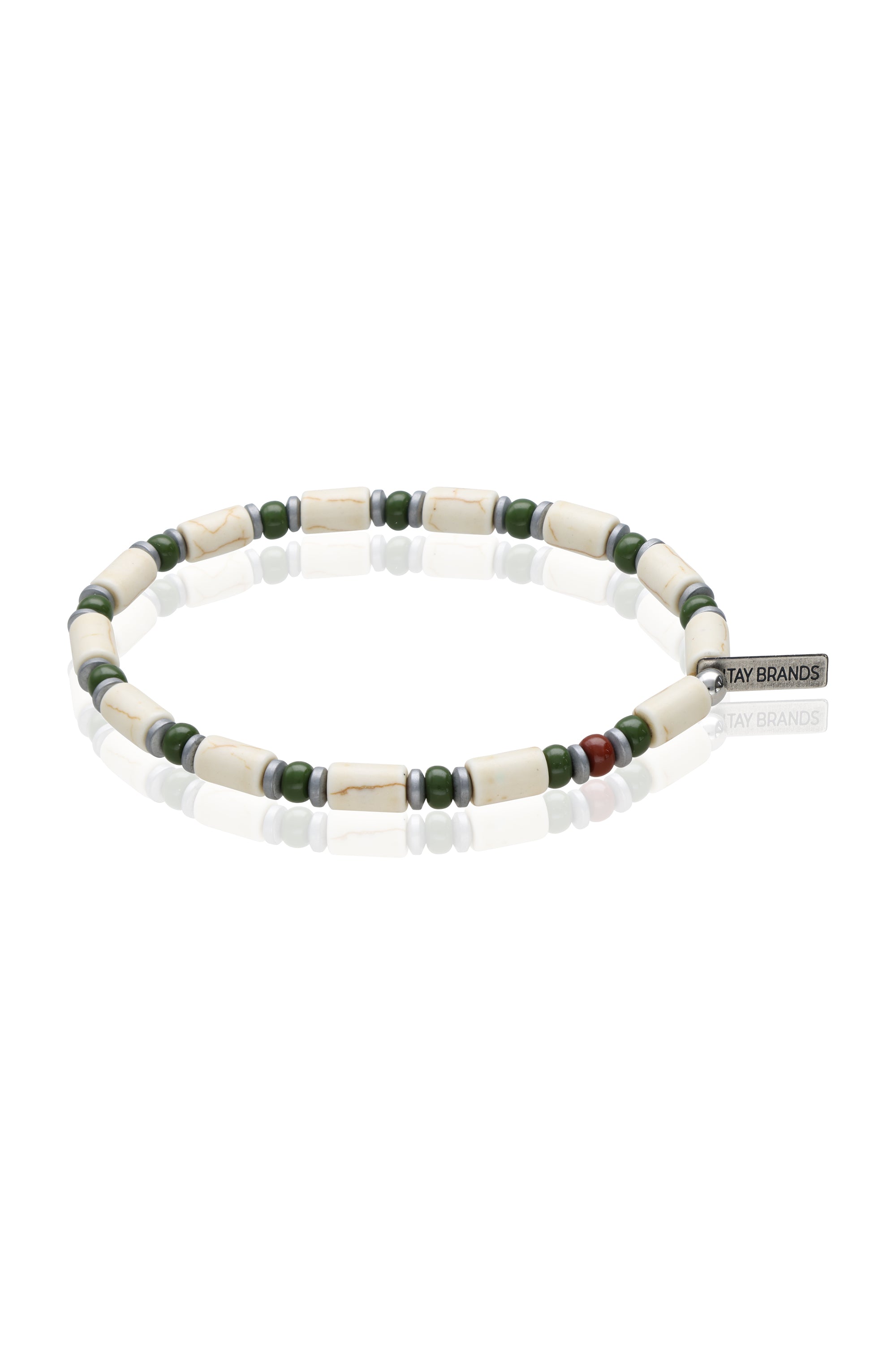 צמיד חרוזים משולב בהיר