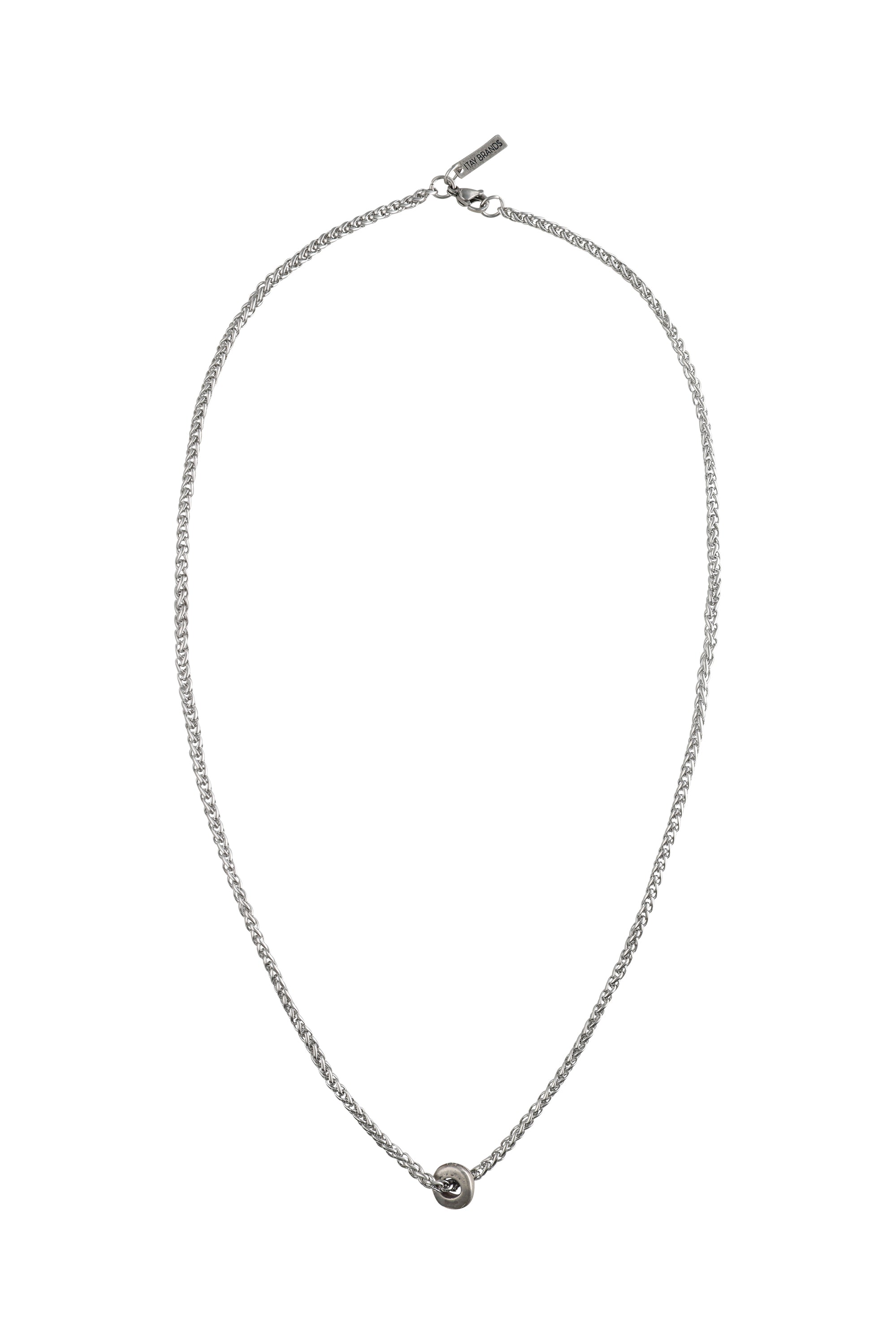 שרשרת סטיינלס עם תליון ממתכת