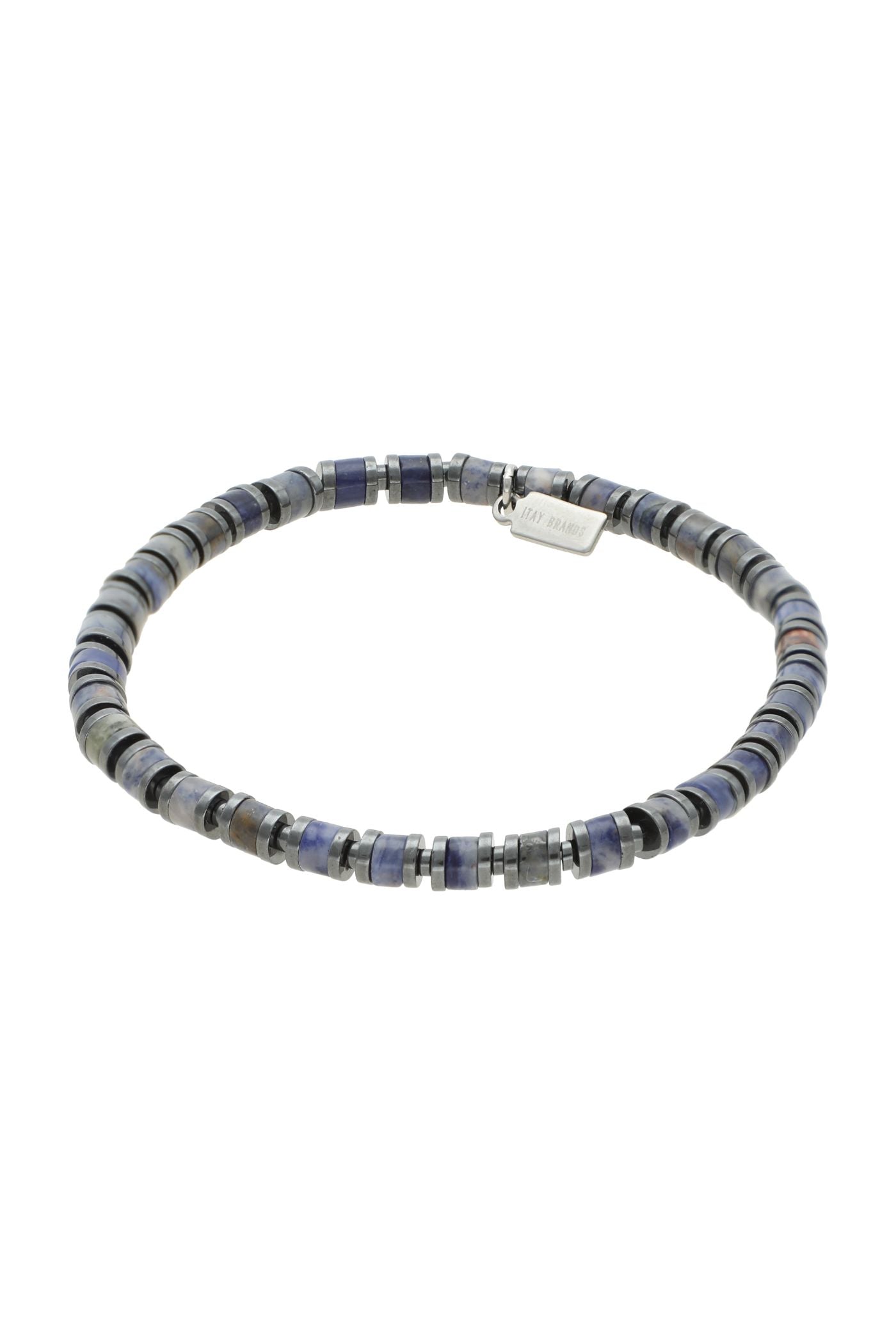 צמיד אבני חן טבעיות בשילוב סטיינלס סטיל - ITAY BRANDS