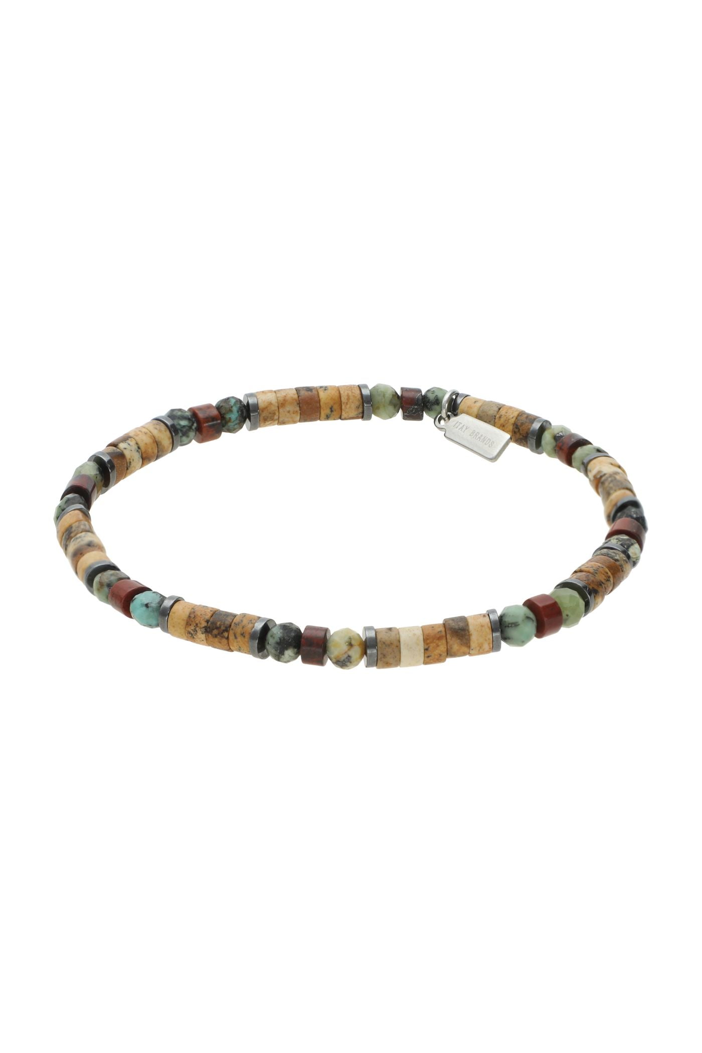 צמיד אבני חן טבעיות בגווני חום-טורקיז - ITAY BRANDS