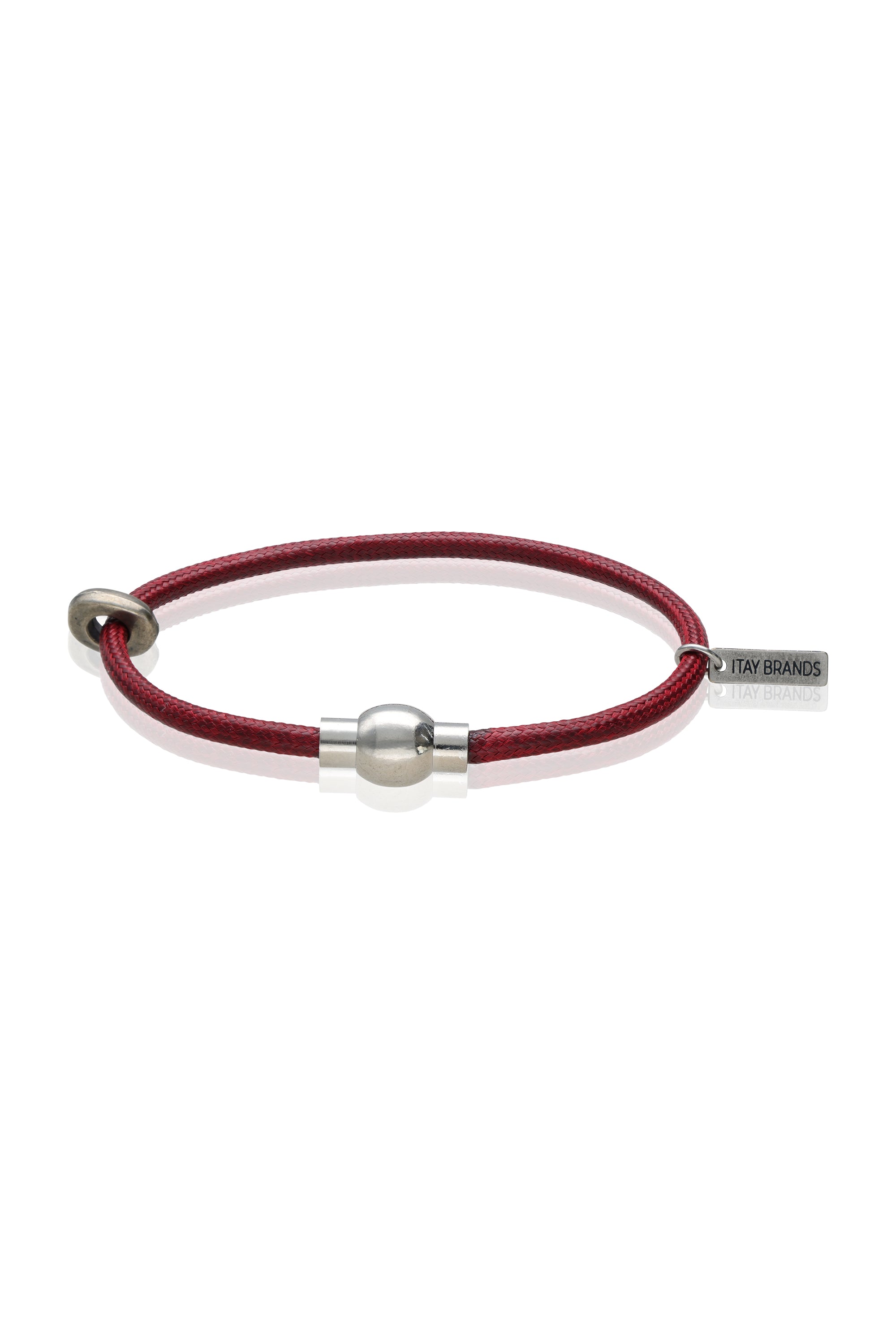 צמיד חבל בשילוב חרוז מתכת