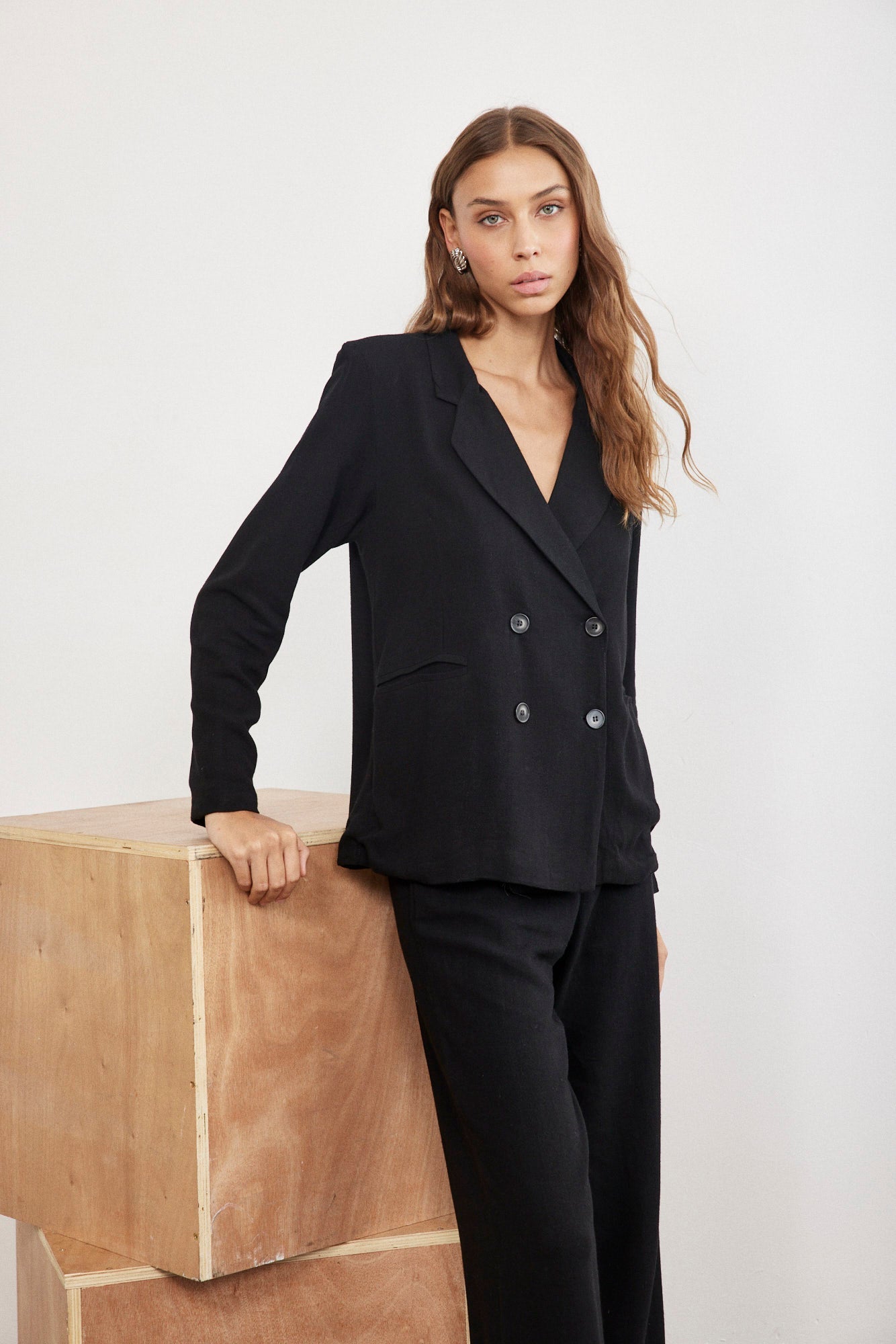 ג'קט אוברסייז במראה פשתן - ITAY BRANDS