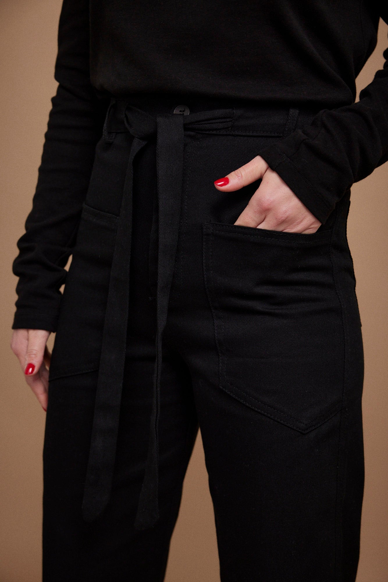 מכנס דריל עם חגורה - ITAY BRANDS