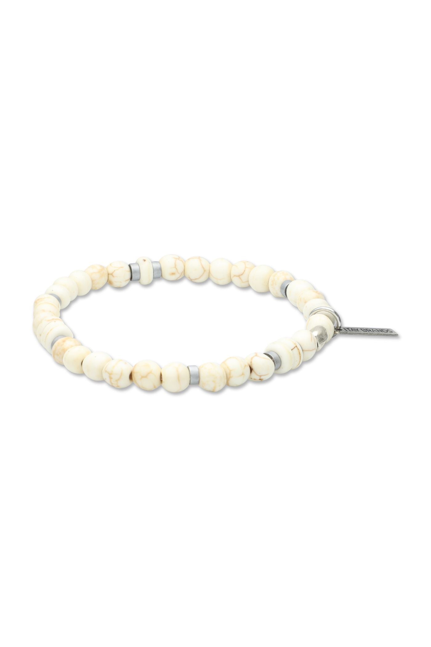 צמיד בשילוב אבני חן בגוון שמנת