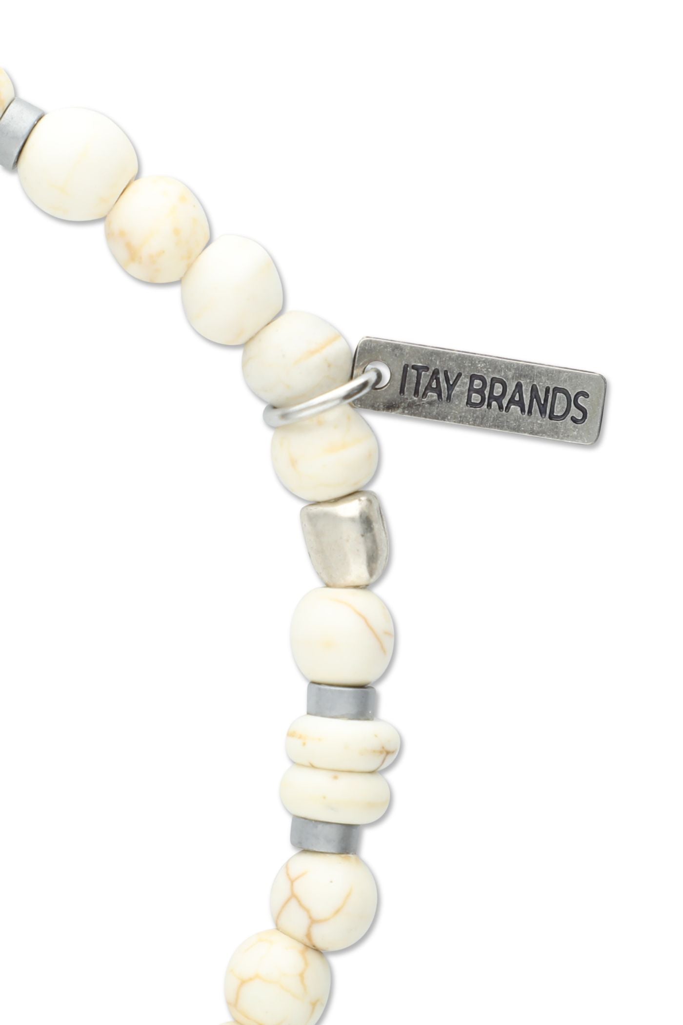 צמיד בשילוב אבני חן בגוון שמנת