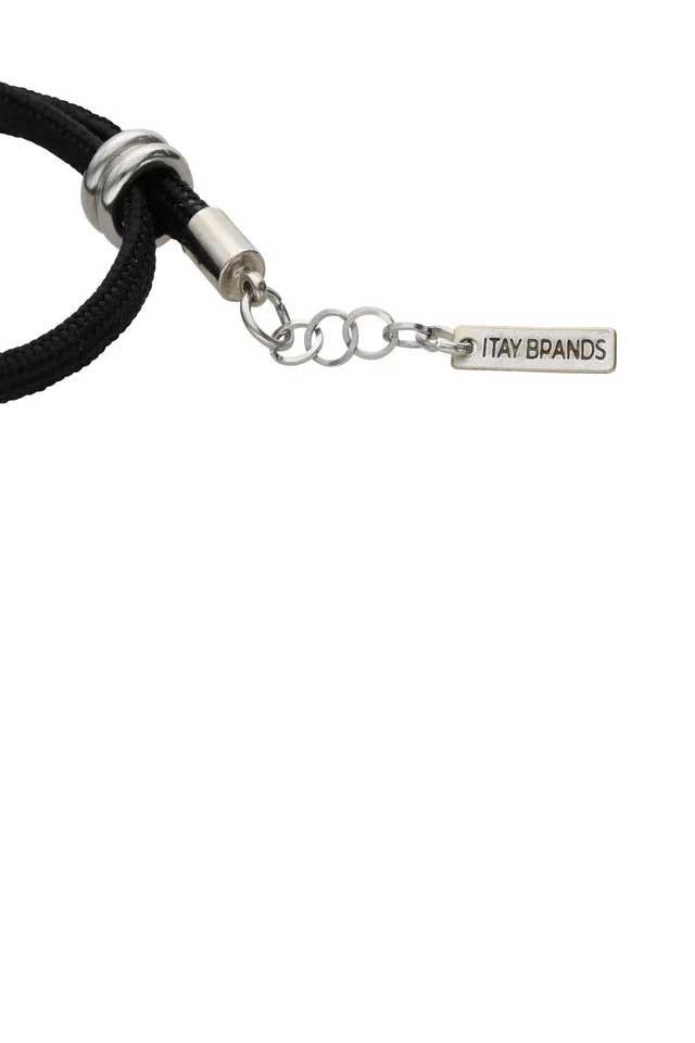 צמיד חבל שחור כפול