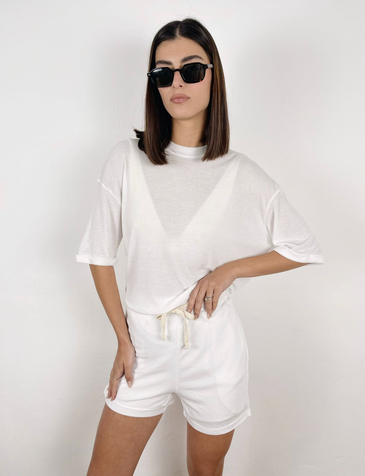 חליפה קצרה בד רך - ITAY BRANDS