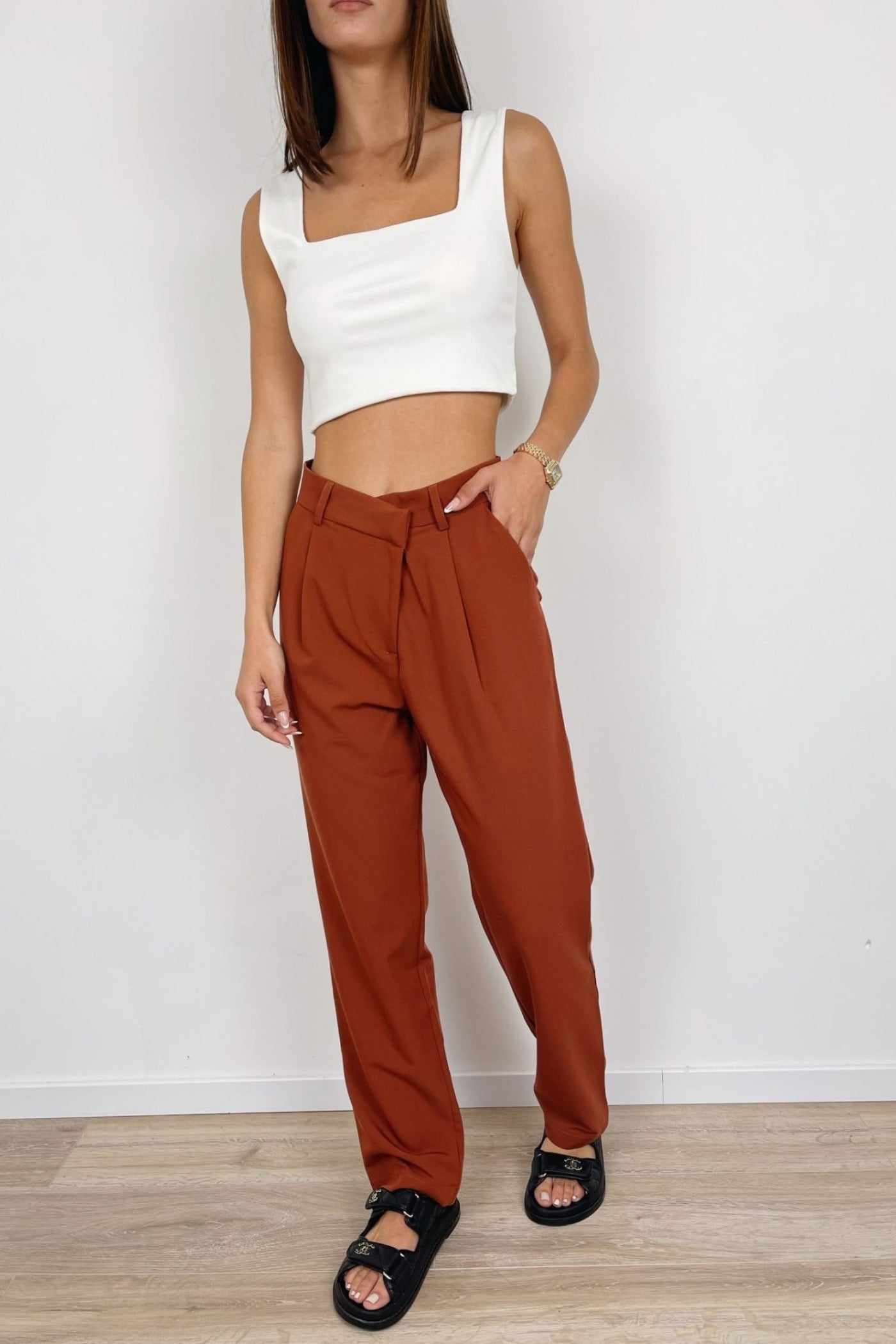 מכנסיים בסגירה א-סימטרית - ITAY BRANDS