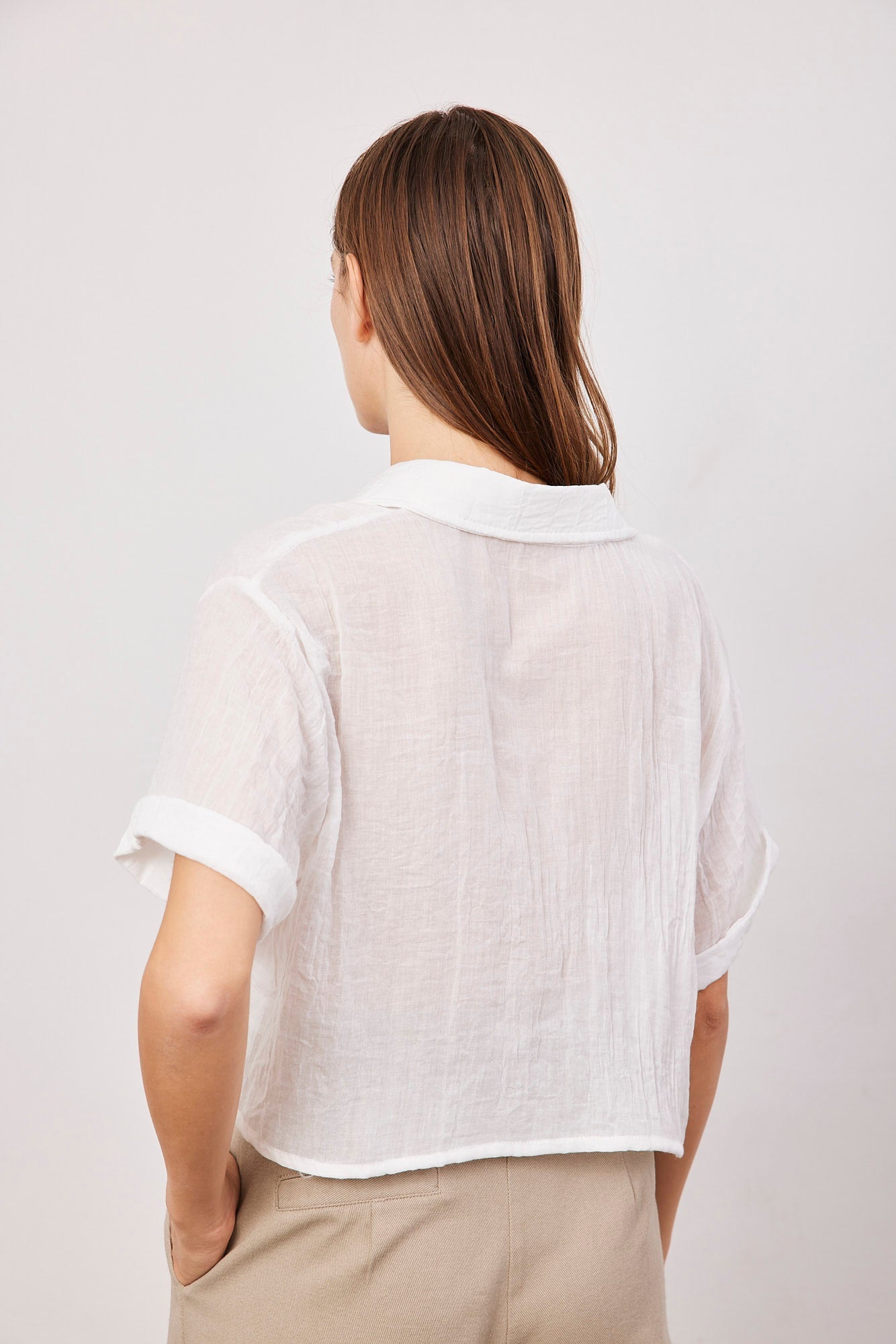 חולצת קרופ שקפקפה מכופתרת - ITAY BRANDS