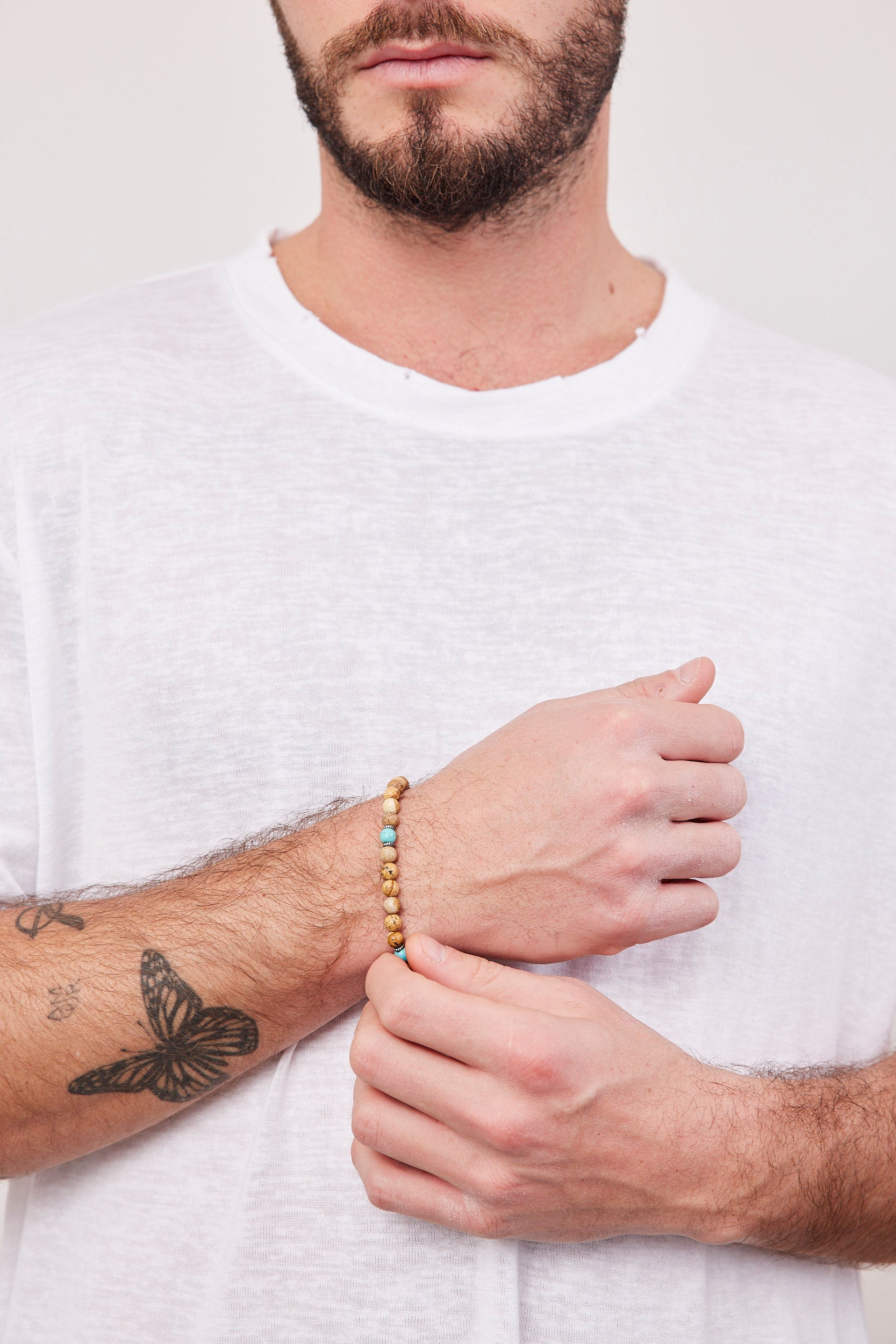 צמיד חרוזי אבן טורקיז