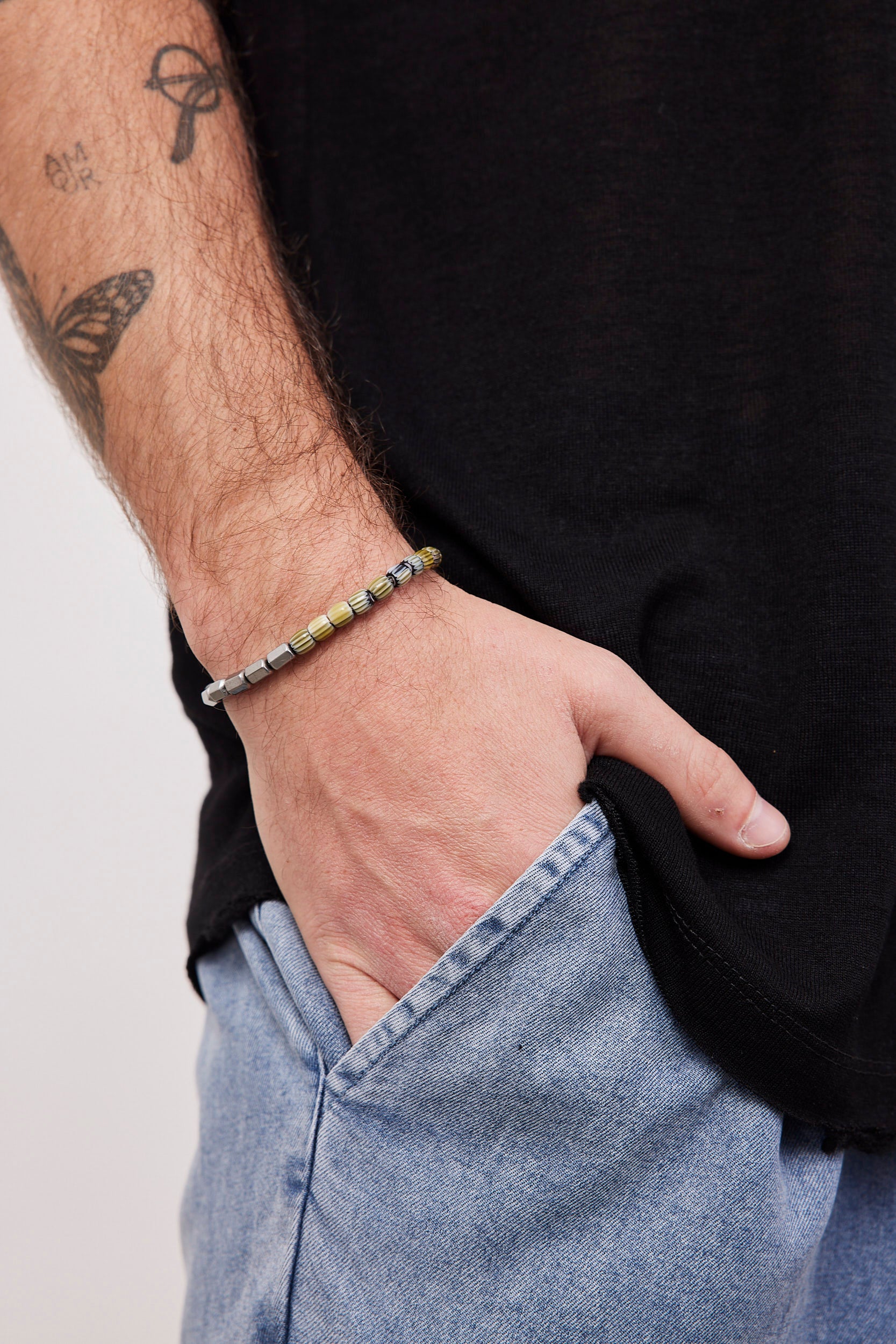 צמיד חרוזים משולב