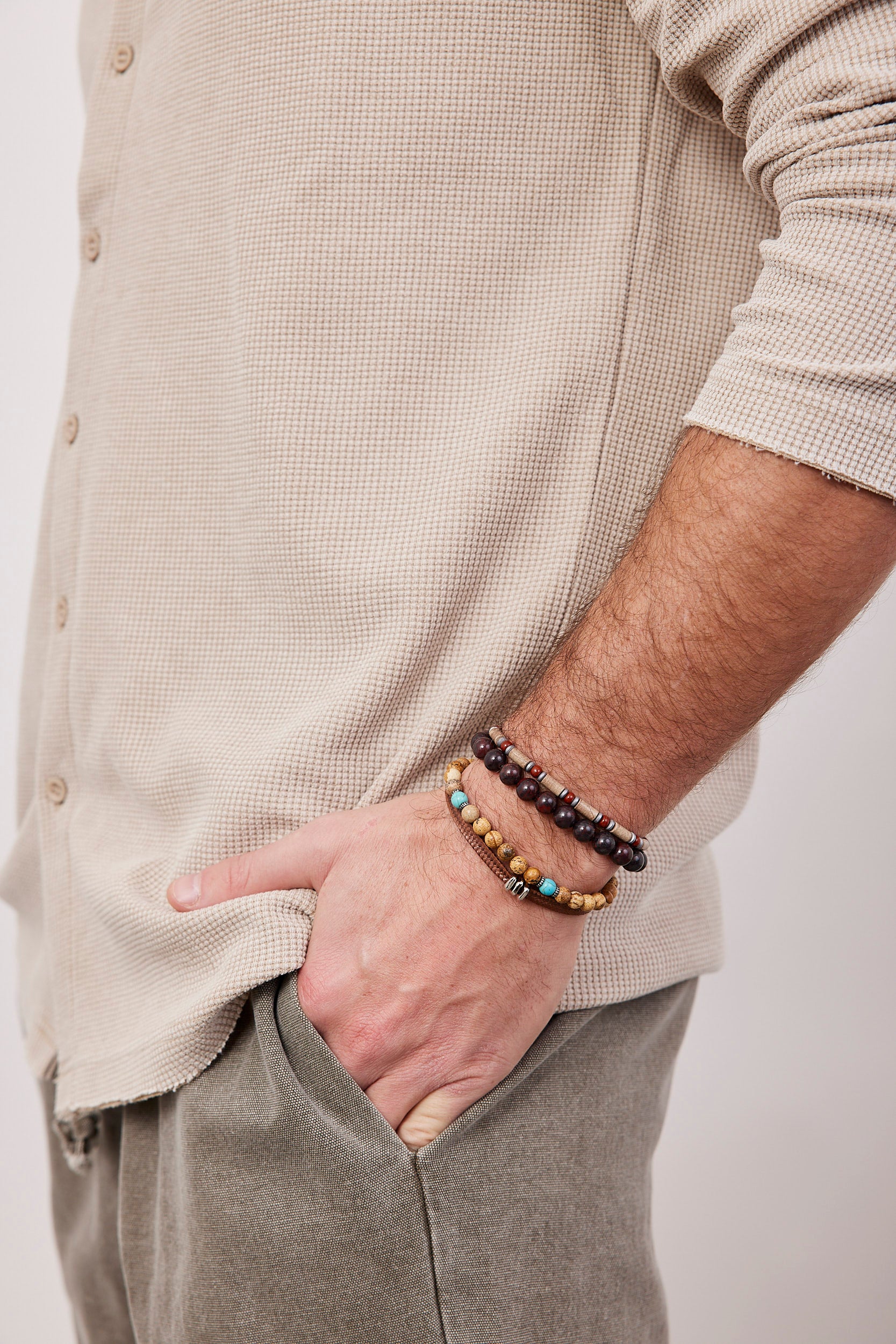 חולצת ווש מכופתרת בטקסטורה