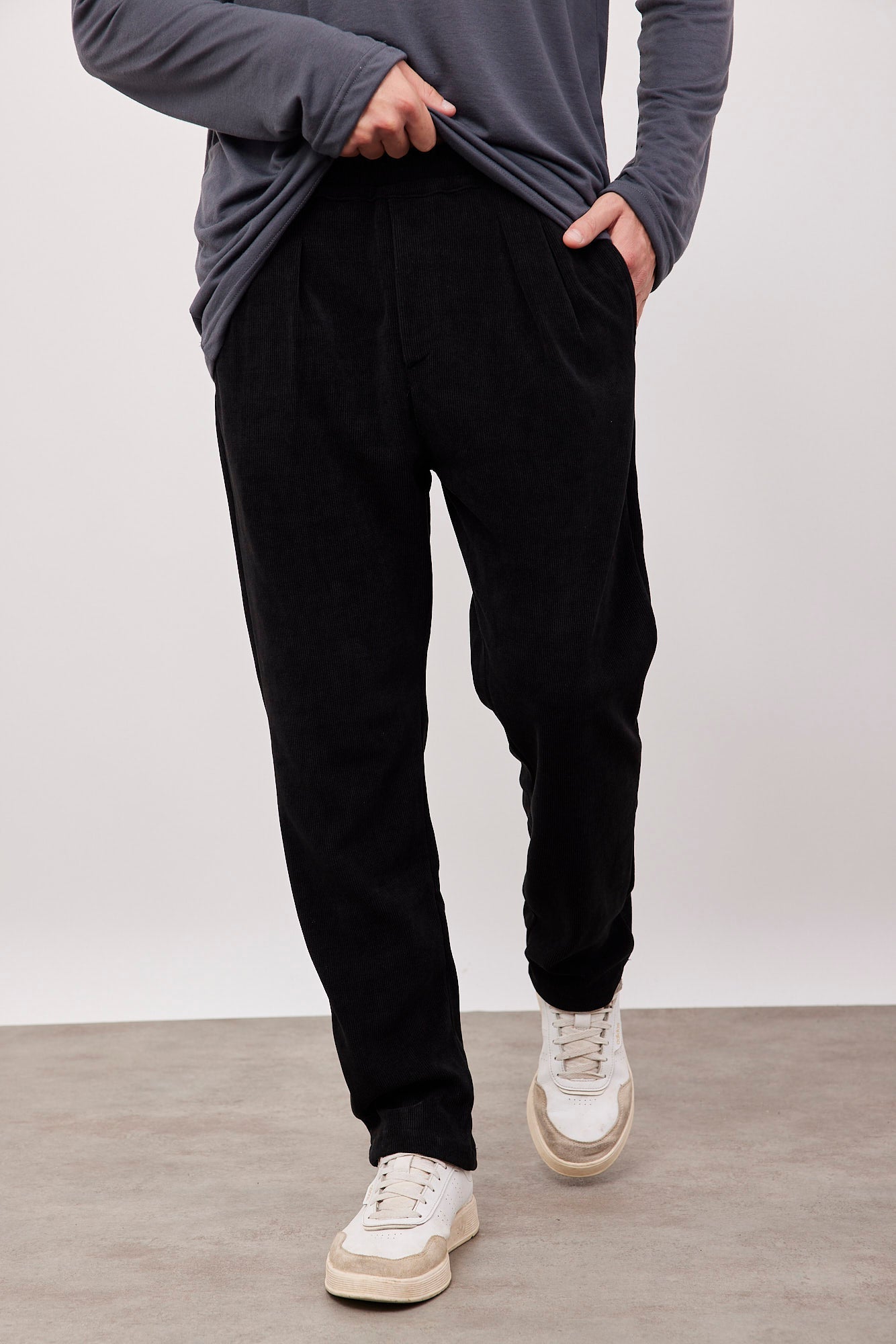 מכנסי קורדרוי ארוכים עם גומי - ITAY BRANDS