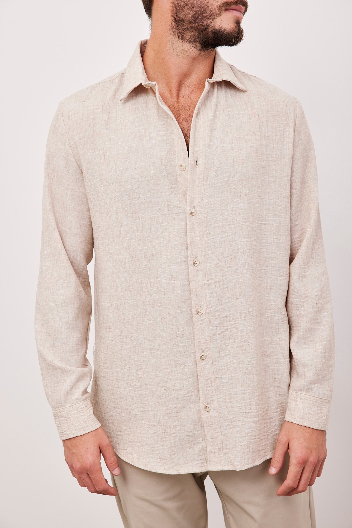 חולצה מכופתרת בטקסטורה - ITAY BRANDS