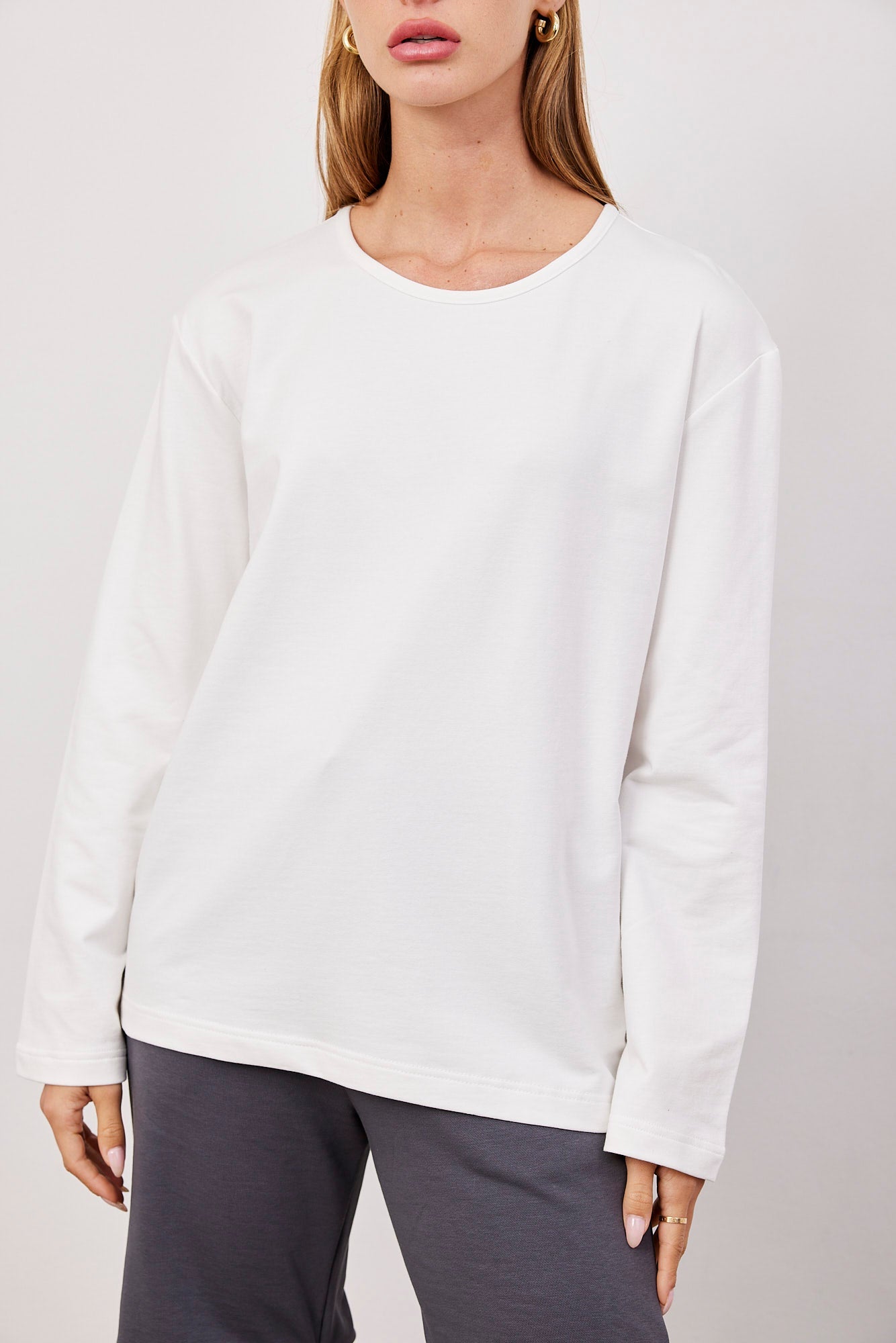 חולצת בייסיק ארוכה בגזרה רחבה - ITAY BRANDS