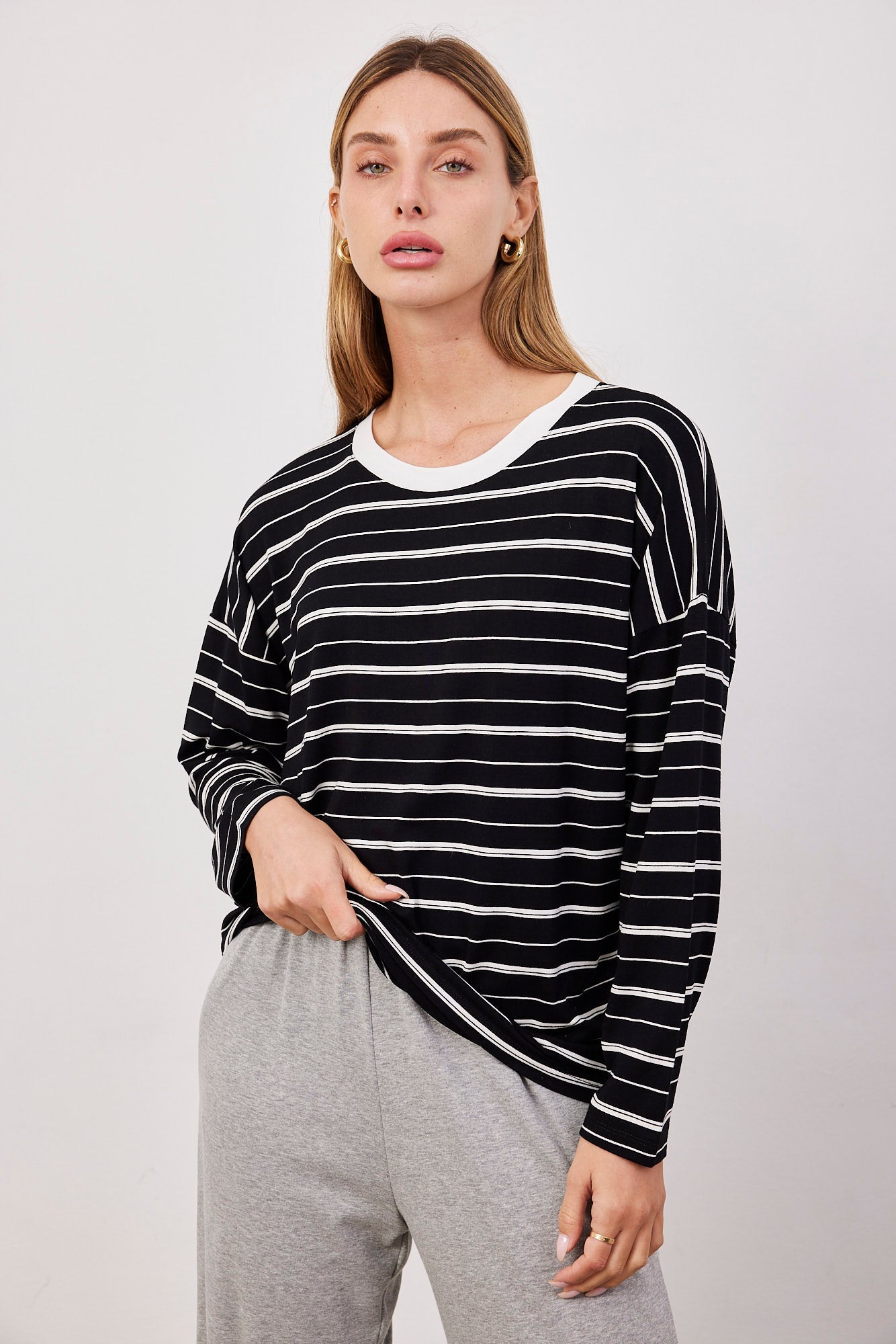 חולצת פסים אוברסייז ארוכה - ITAY BRANDS