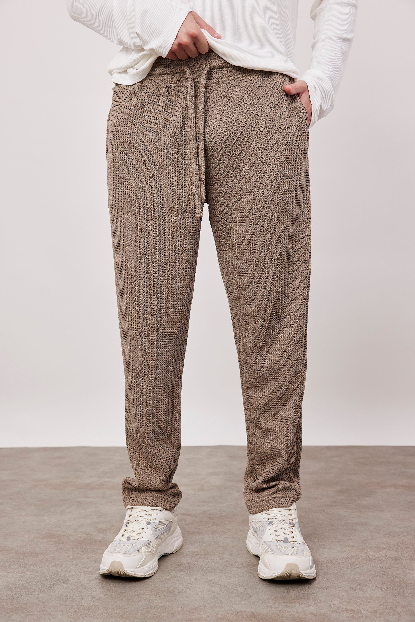 מכנסיים ארוכים בד וופל