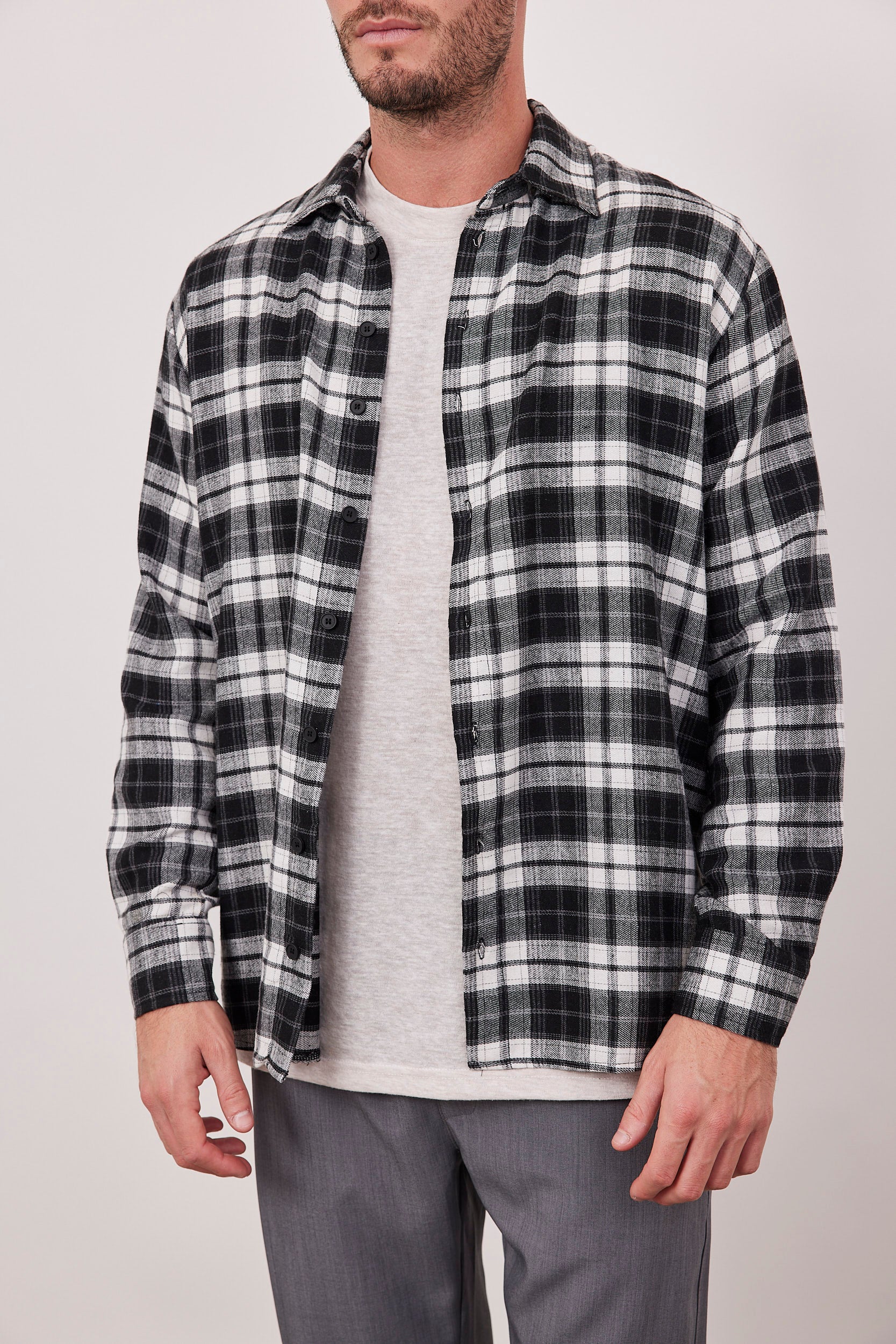 חולצה מכופתרת משבצות