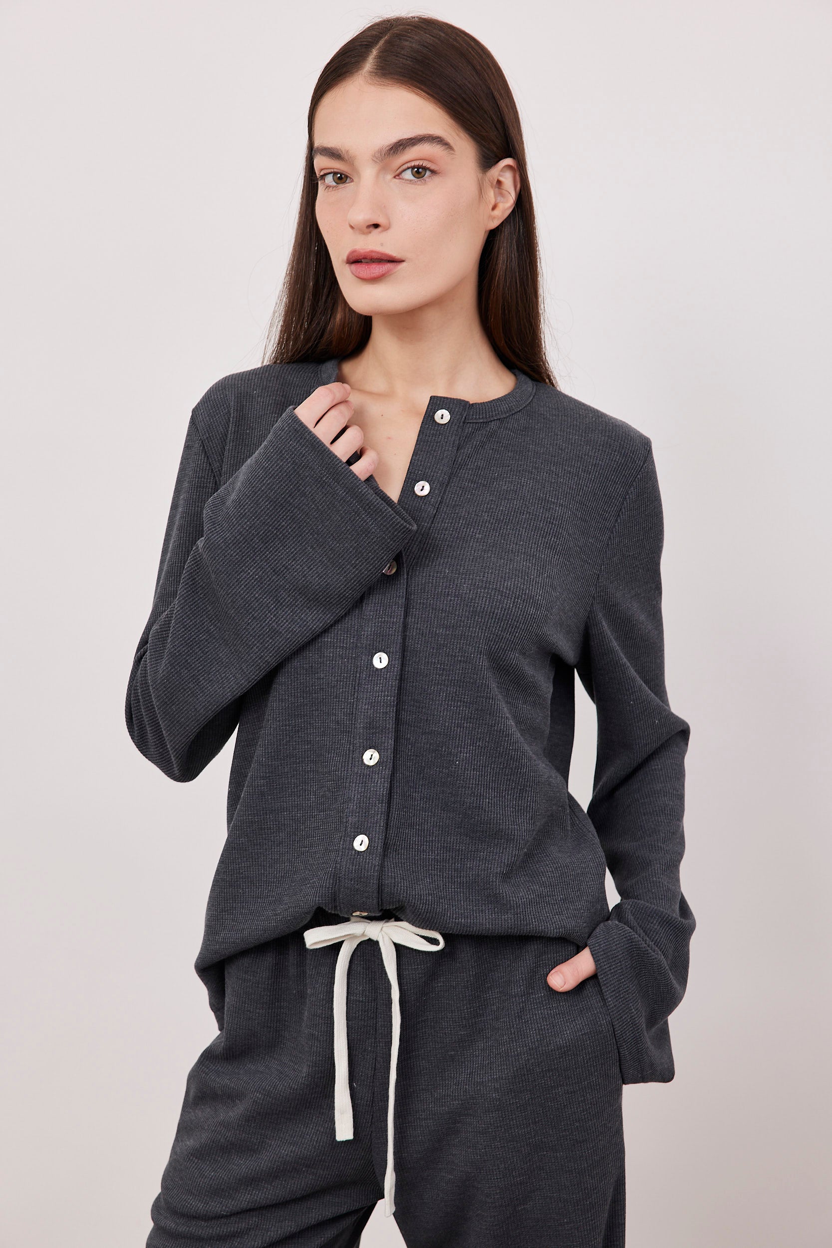 קרדיגן וופל שרוול מתרחב