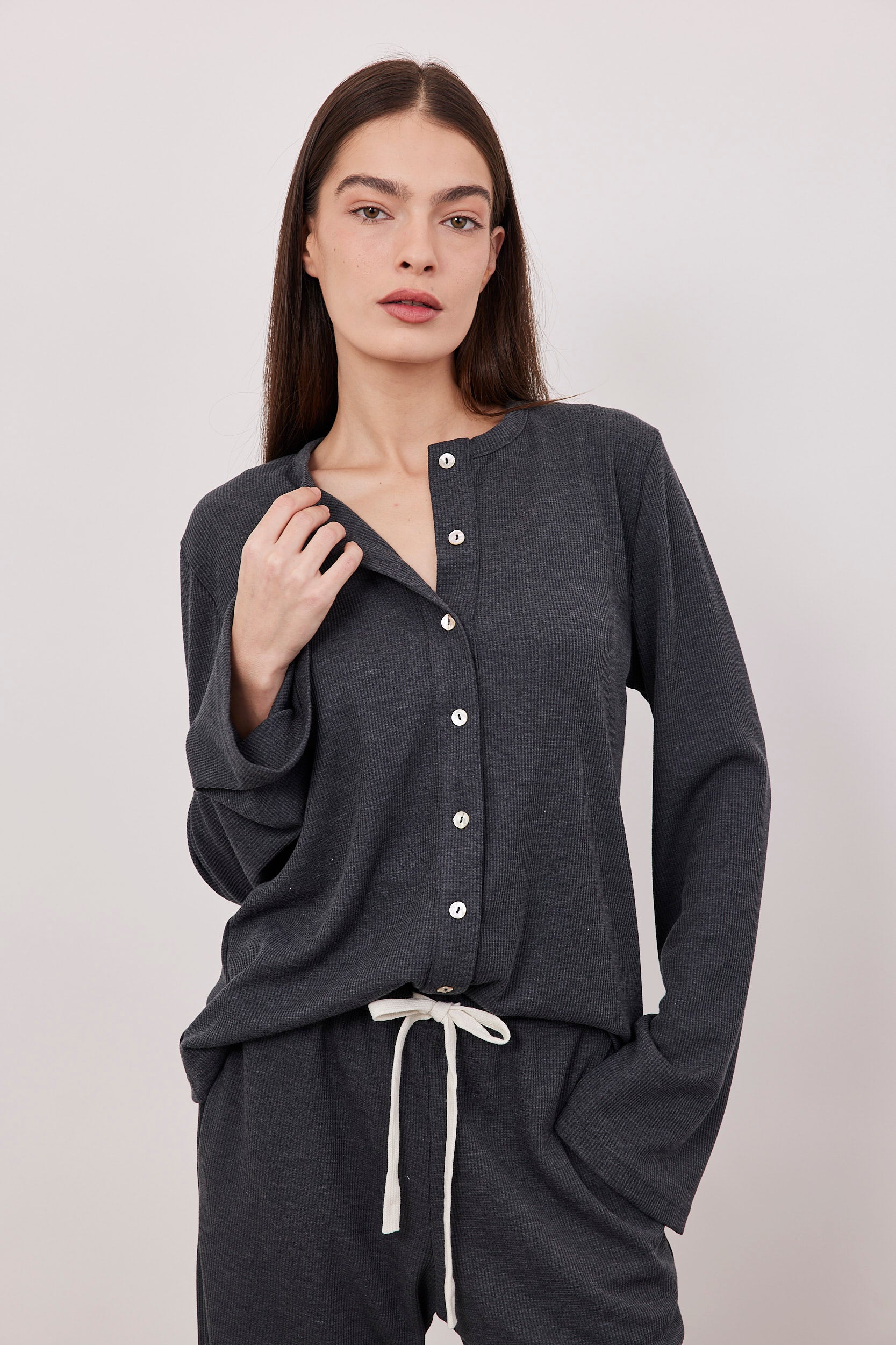 קרדיגן וופל שרוול מתרחב