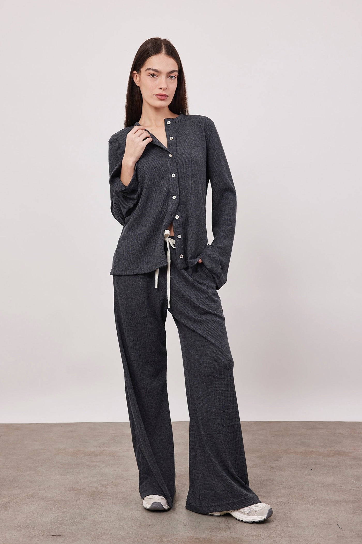 קרדיגן וופל שרוול מתרחב