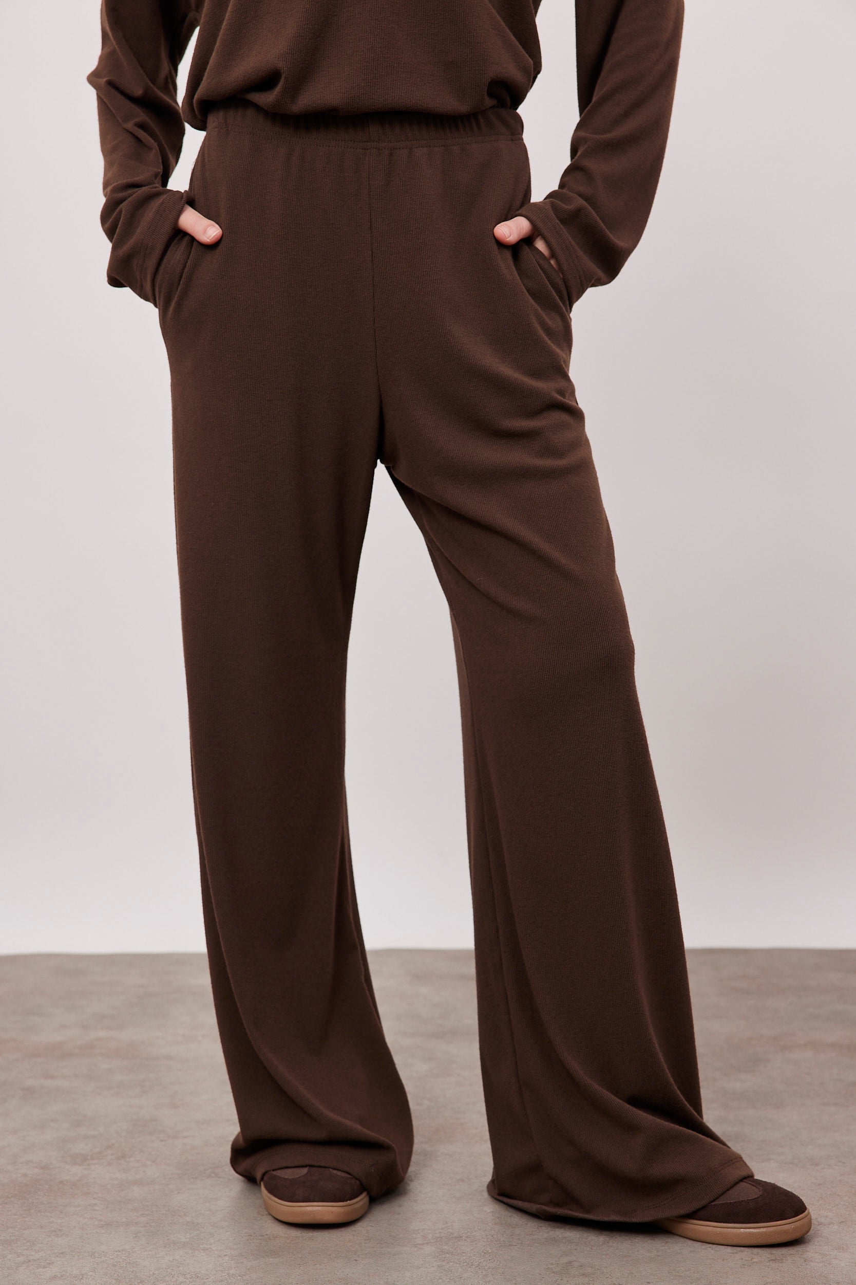 מכנסיים ארוכים סריג ריב