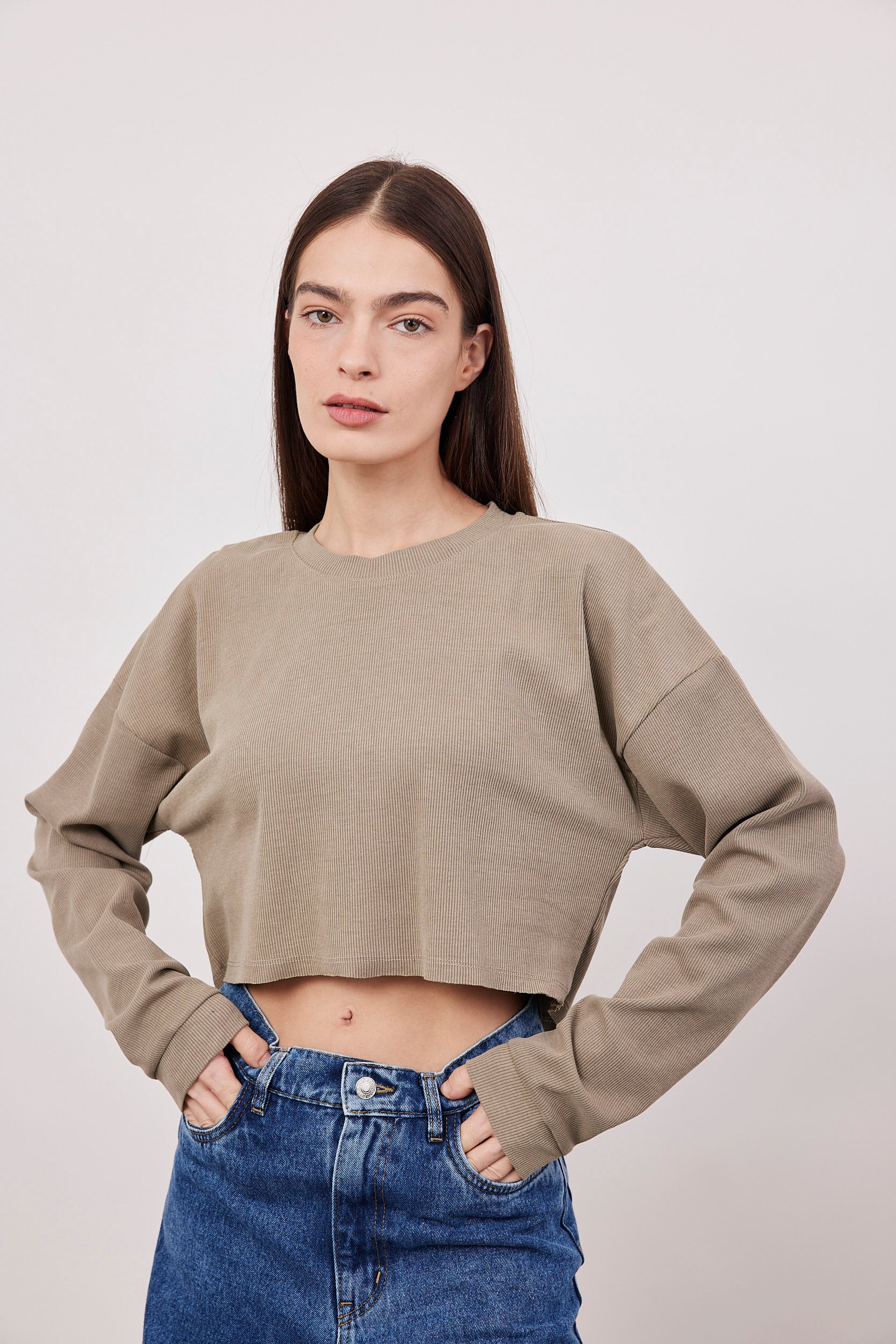 חולצת קרופ ריב ווש