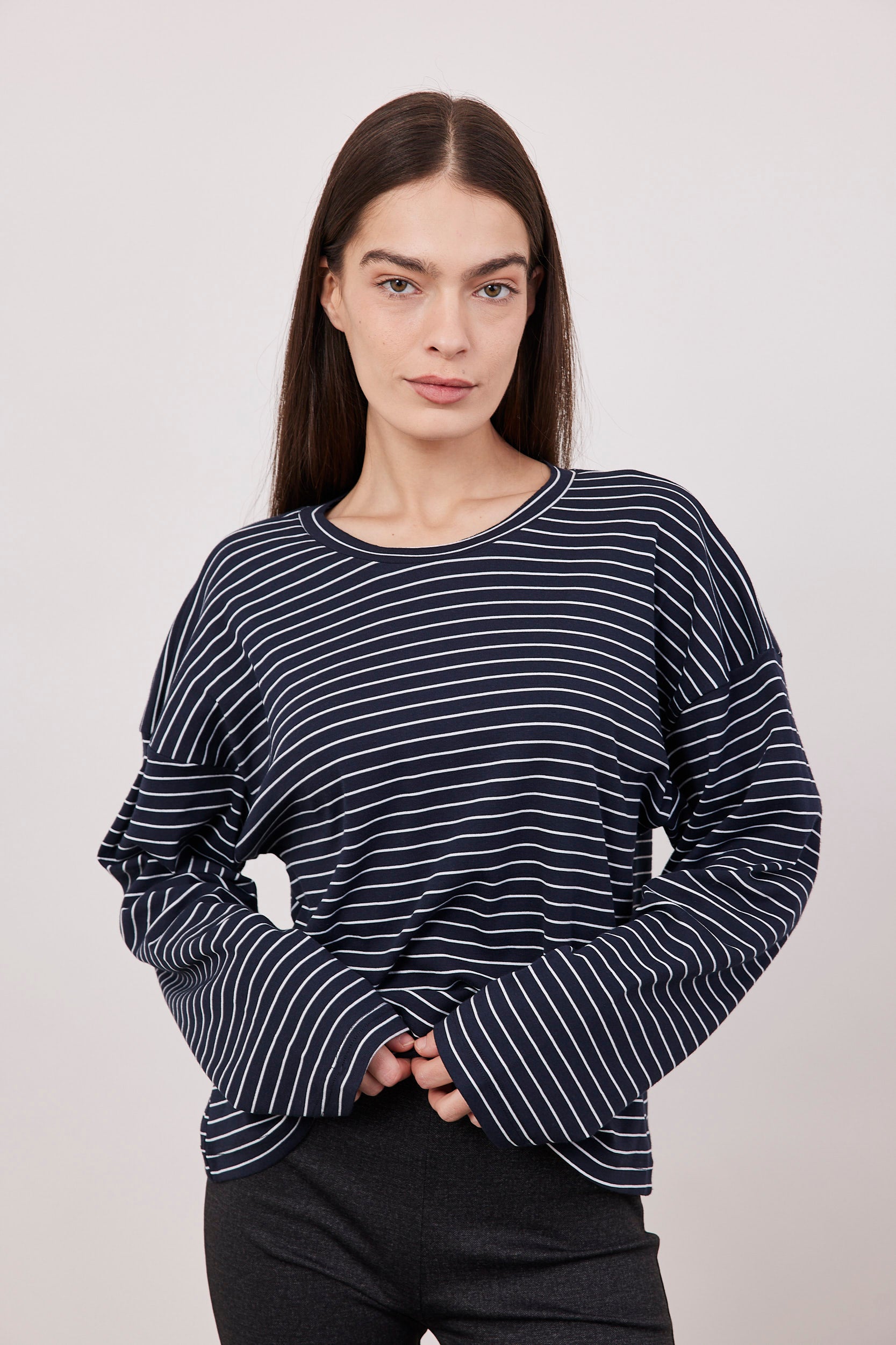 חולצת פסים אוברסייז