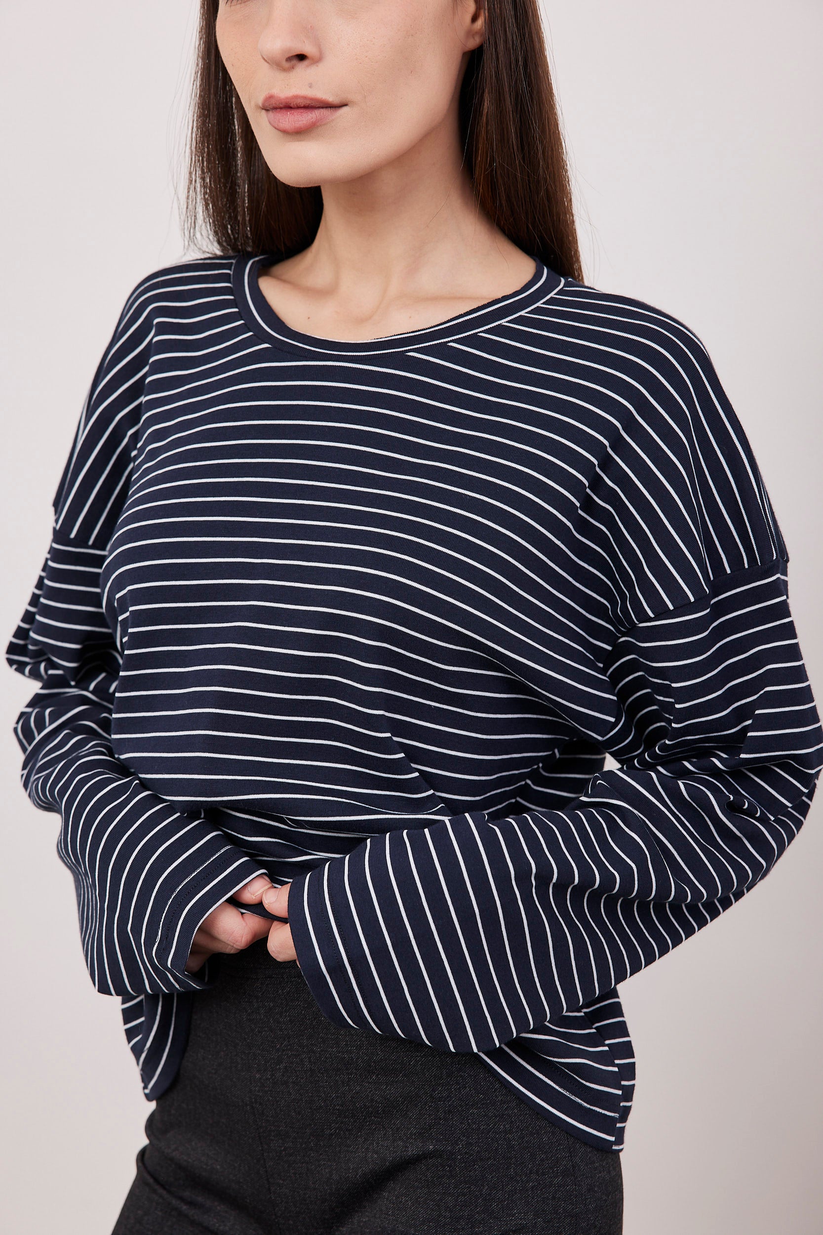 חולצת פסים אוברסייז