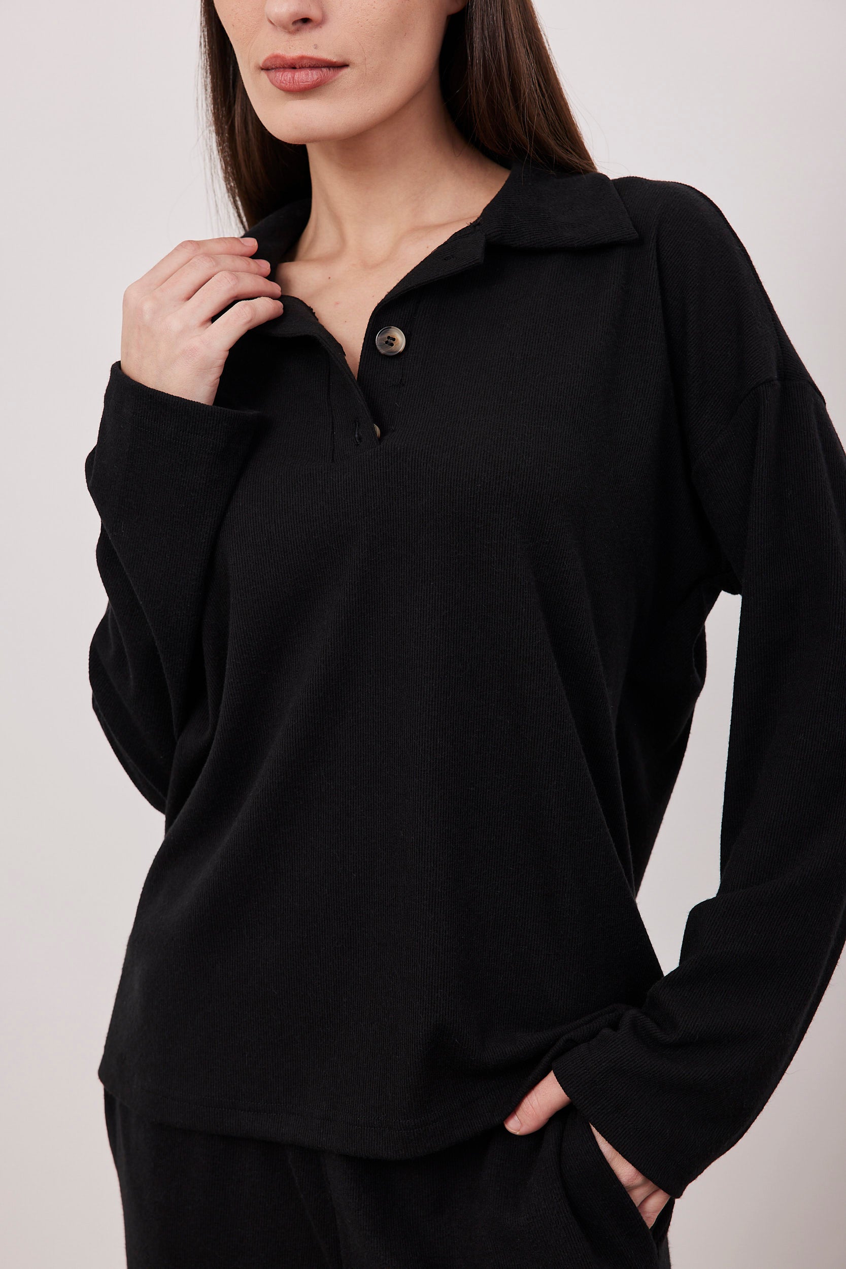 חולצת פולו סריג ריב