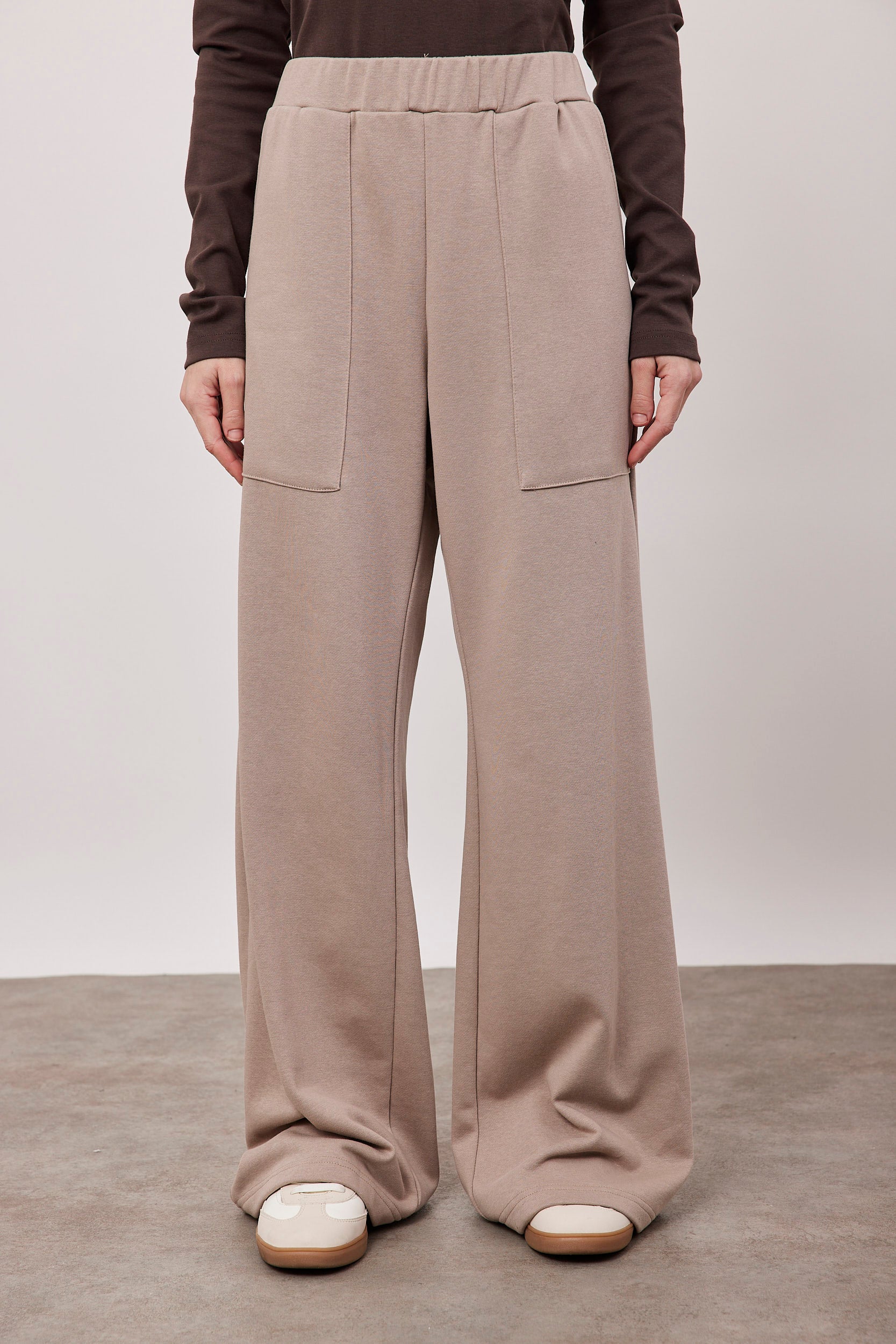 מכנסי פרנץ טרי עם כיסים קדמיים