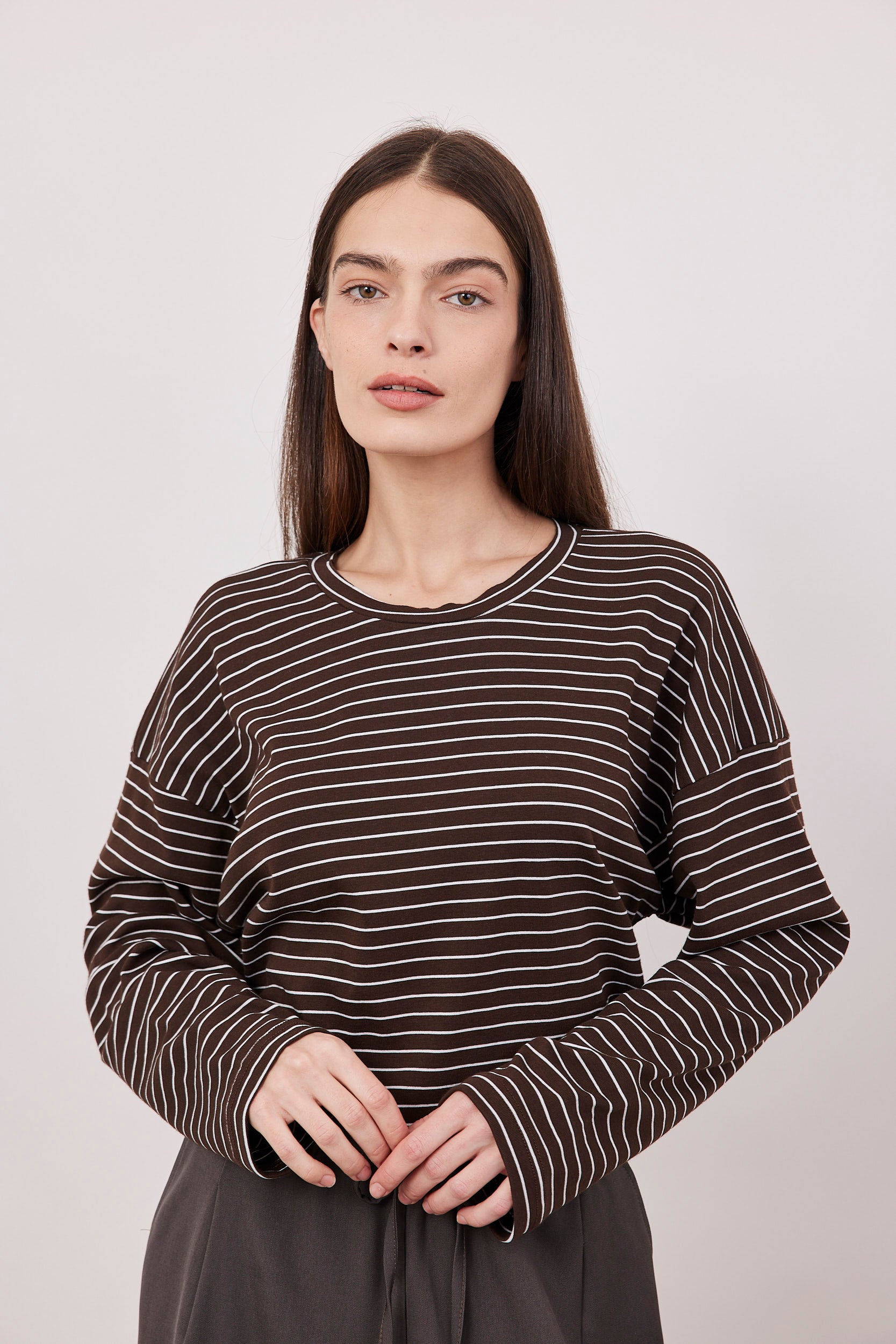 חולצת פסים אוברסייז