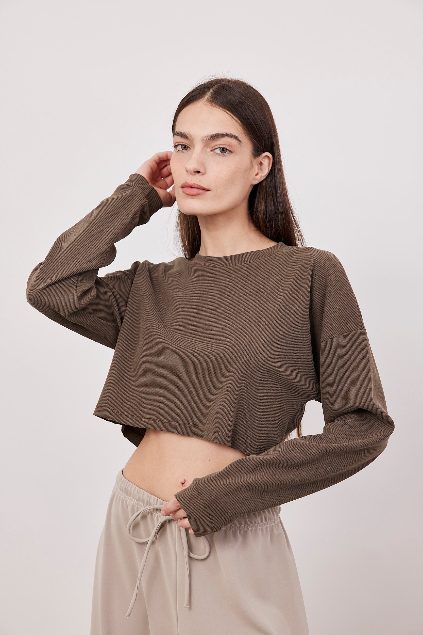 חולצת קרופ ריב ווש