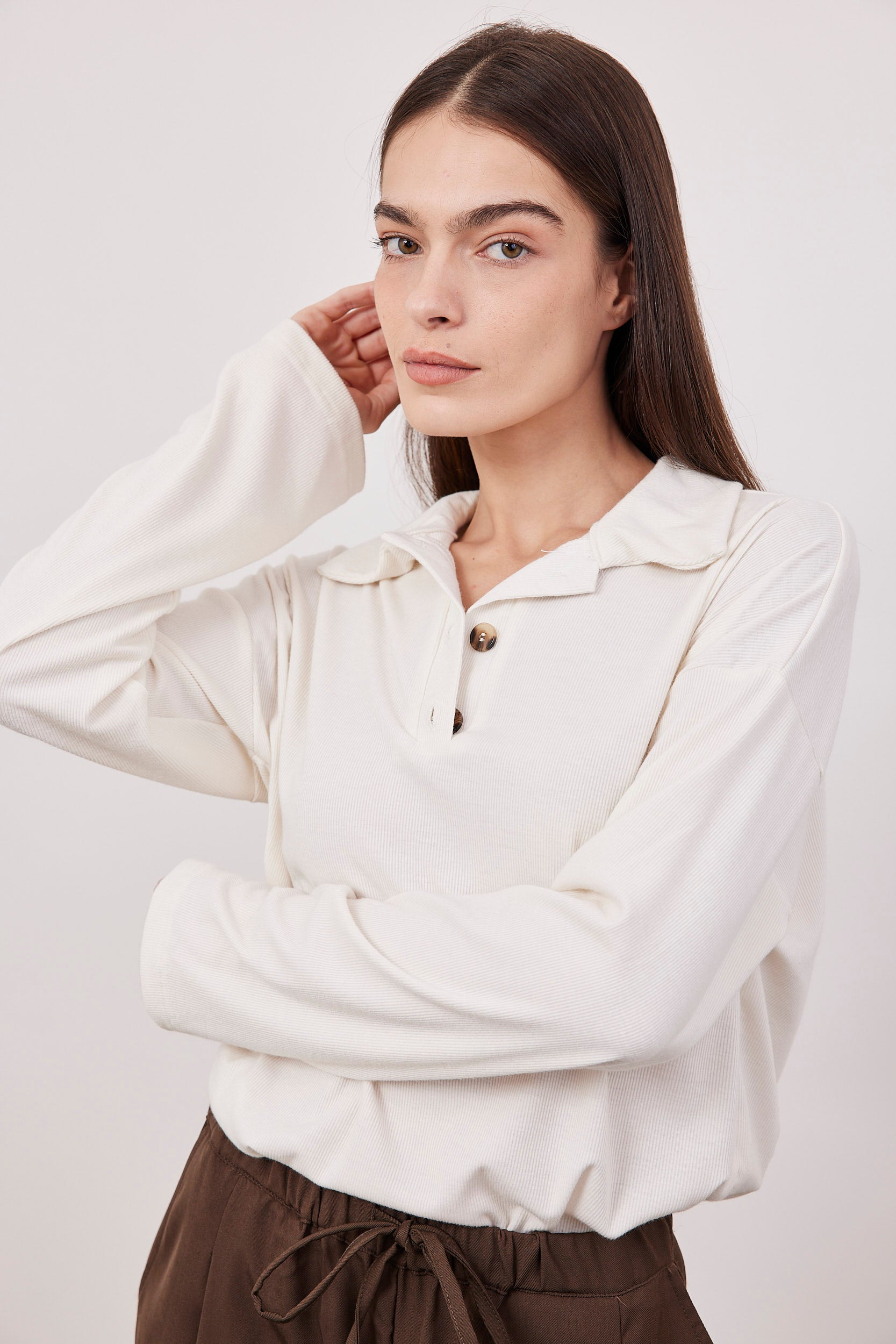 חולצת פולו סריג ריב