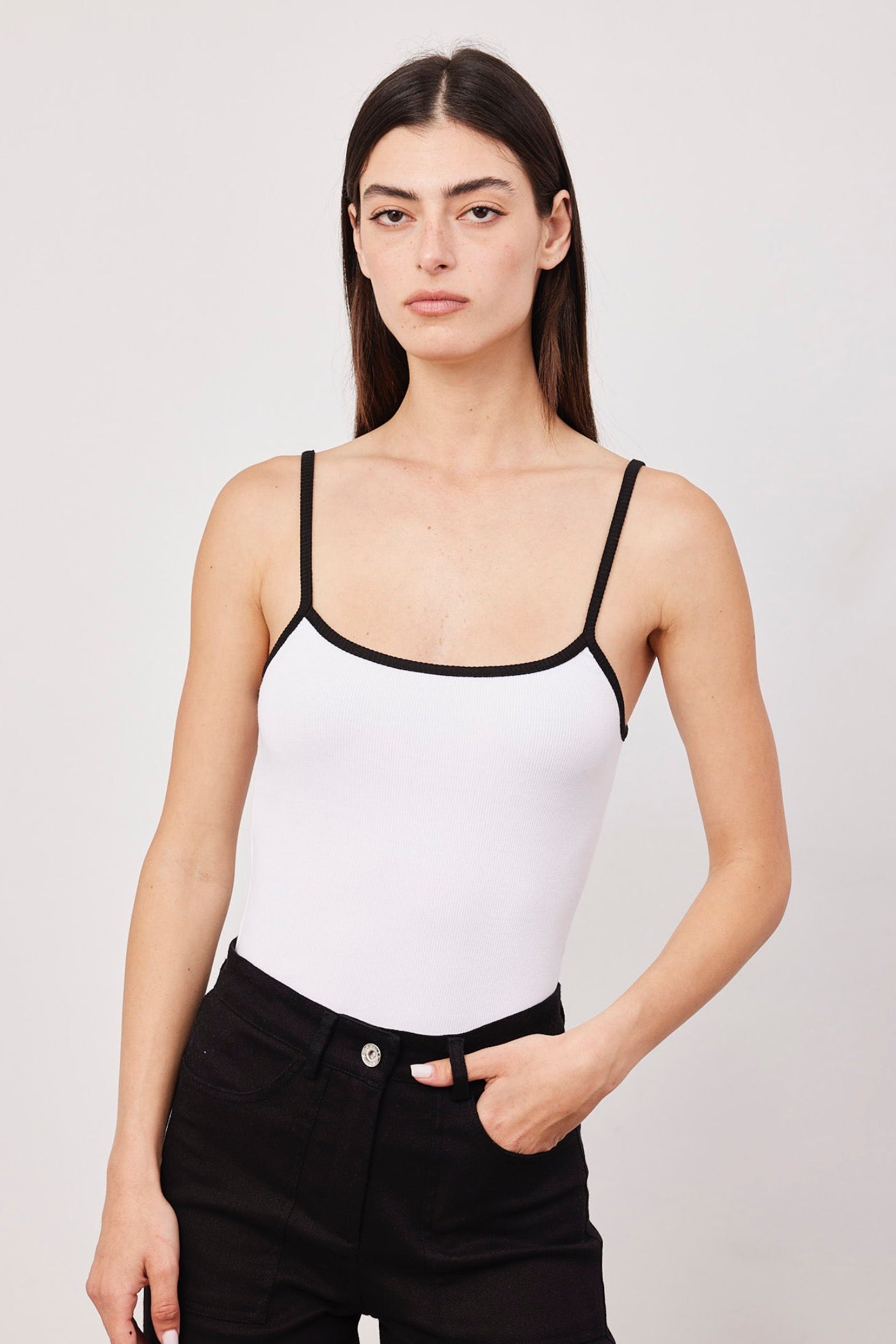 גופיית ספגטי קולור בלוק - ITAY BRANDS