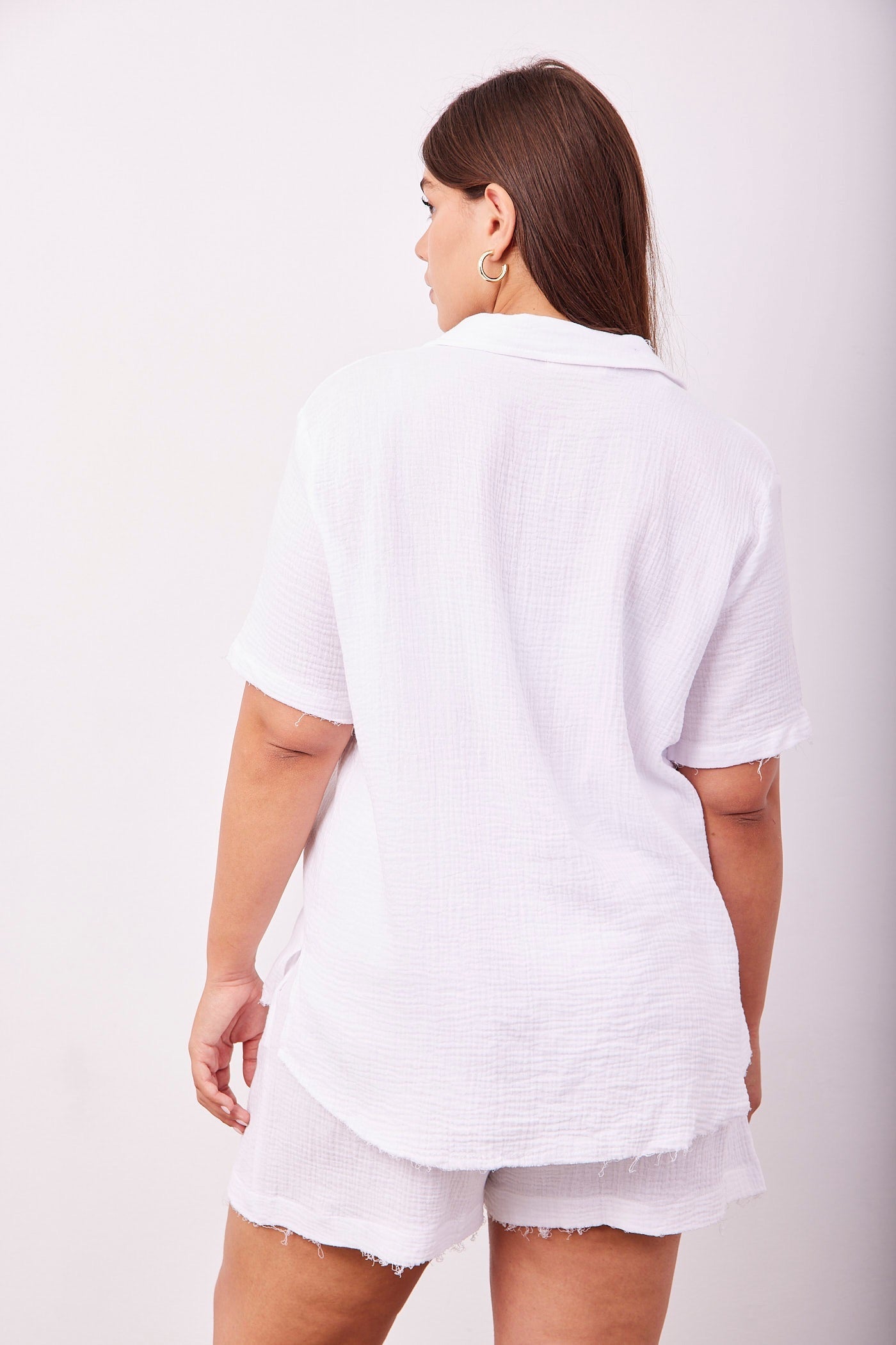 חליפת טטרה קצרה בשילוב כפתורים - ITAY BRANDS