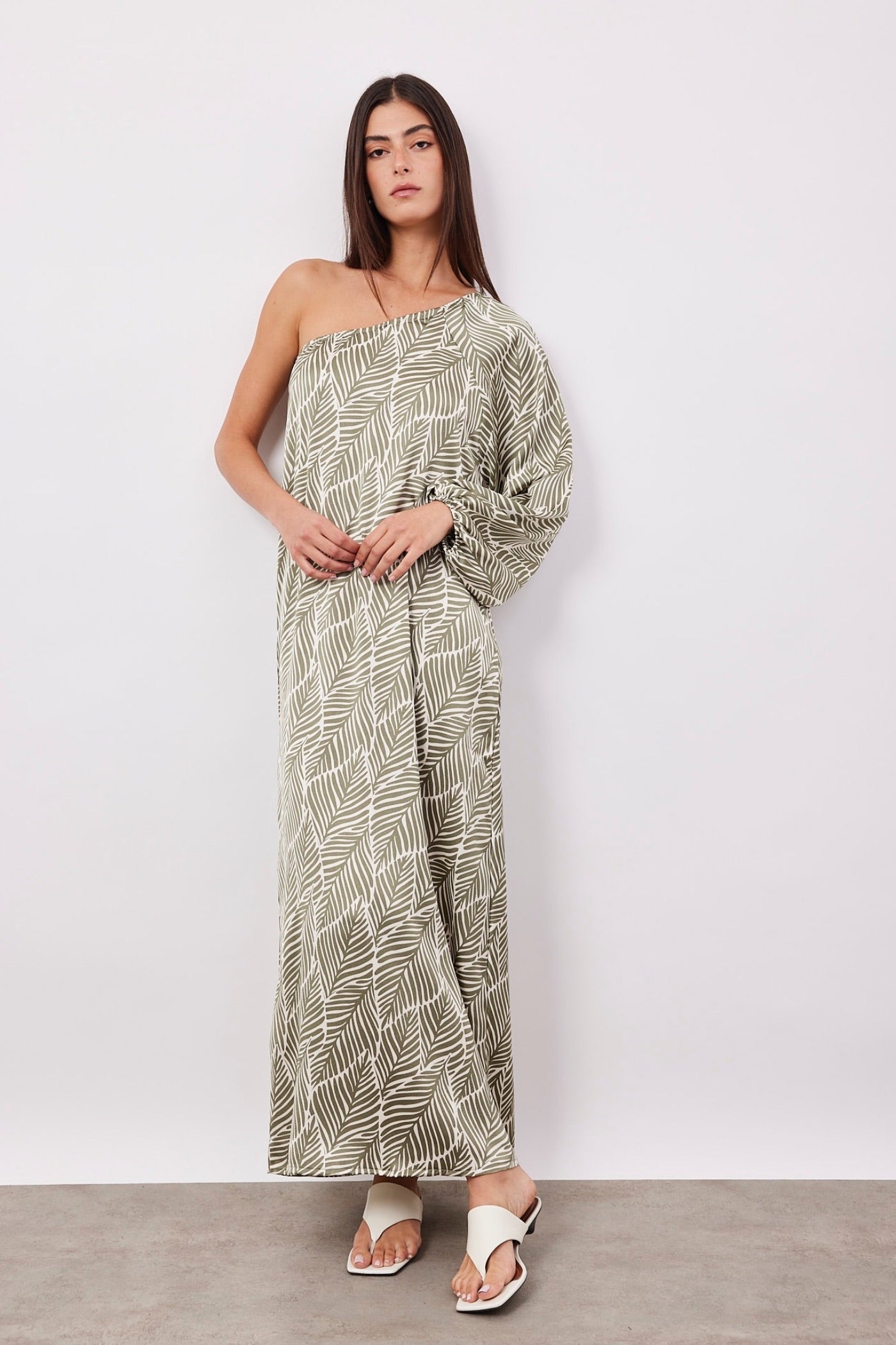 שמלת פרינט כתף אחת - ITAY BRANDS