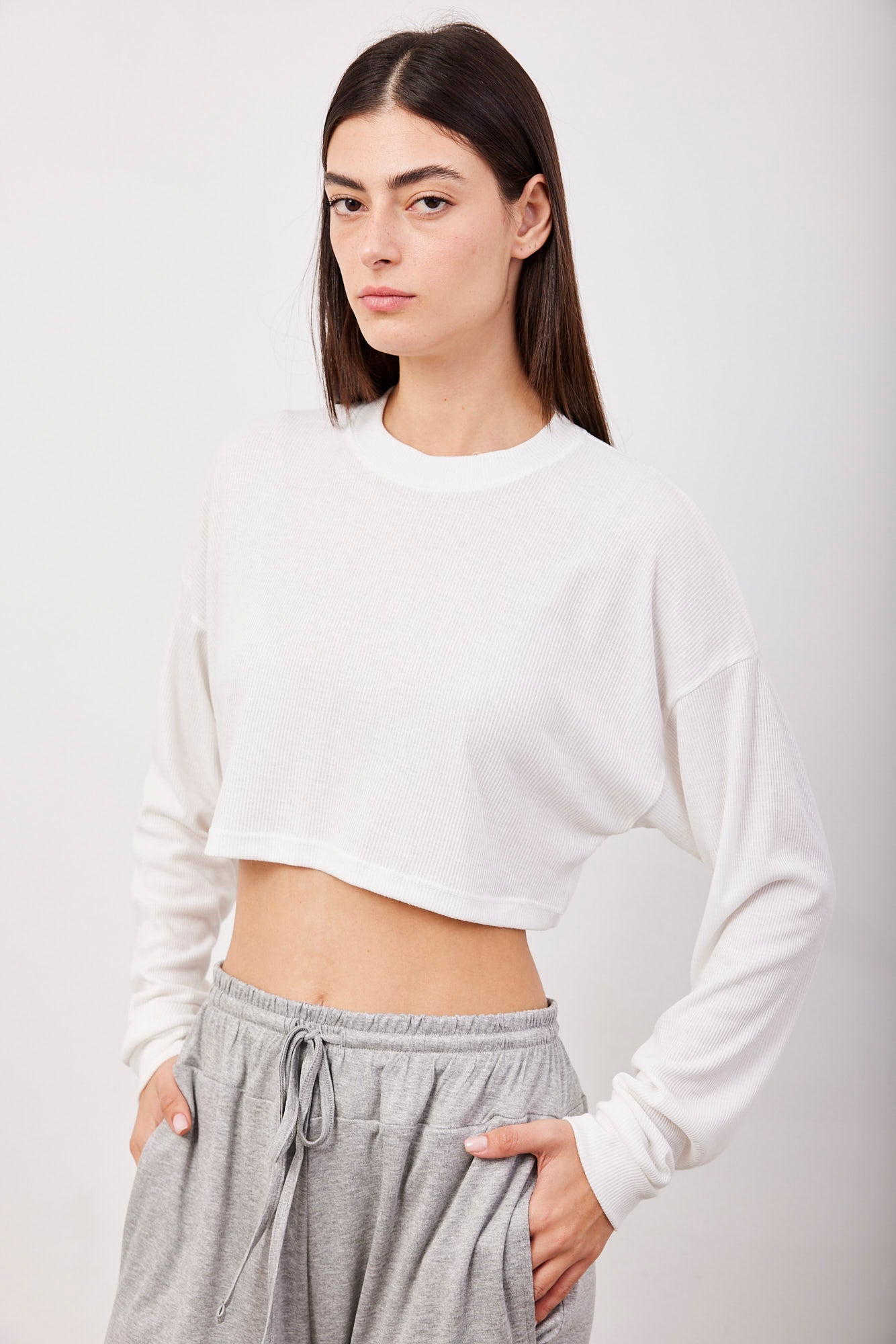 חולצת קרופ ארוכה מבד רך - ITAY BRANDS