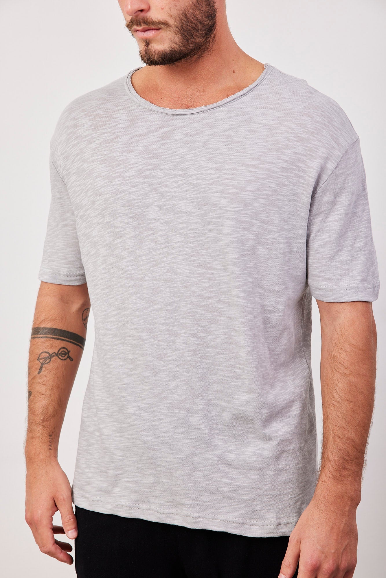 טי-שרט מלאנז׳ צווארון פרום - ITAY BRANDS