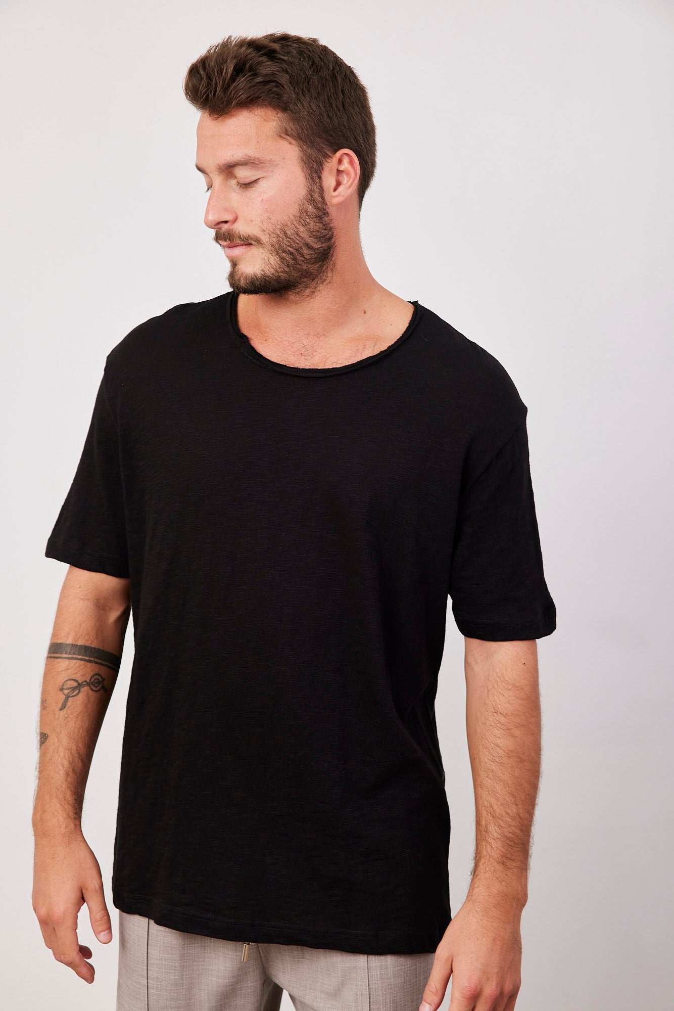 טי-שרט מלאנז׳ צווארון פרום - ITAY BRANDS