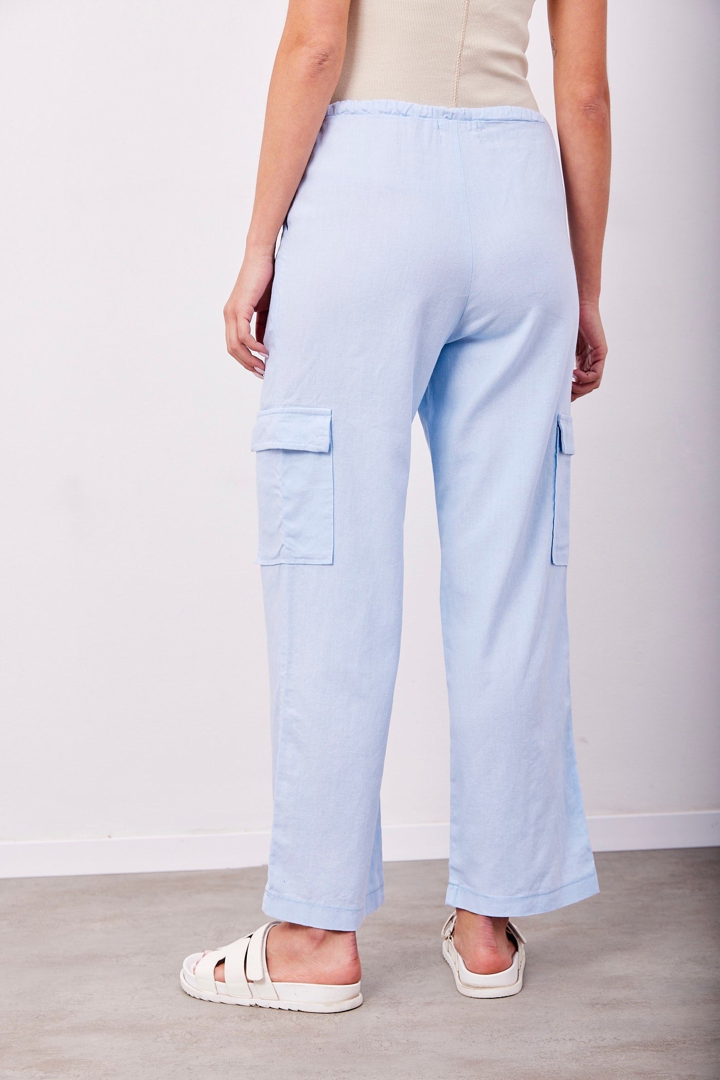 מכנסיים בשילוב פשתן בסגנון דגמ״ח - ITAY BRANDS