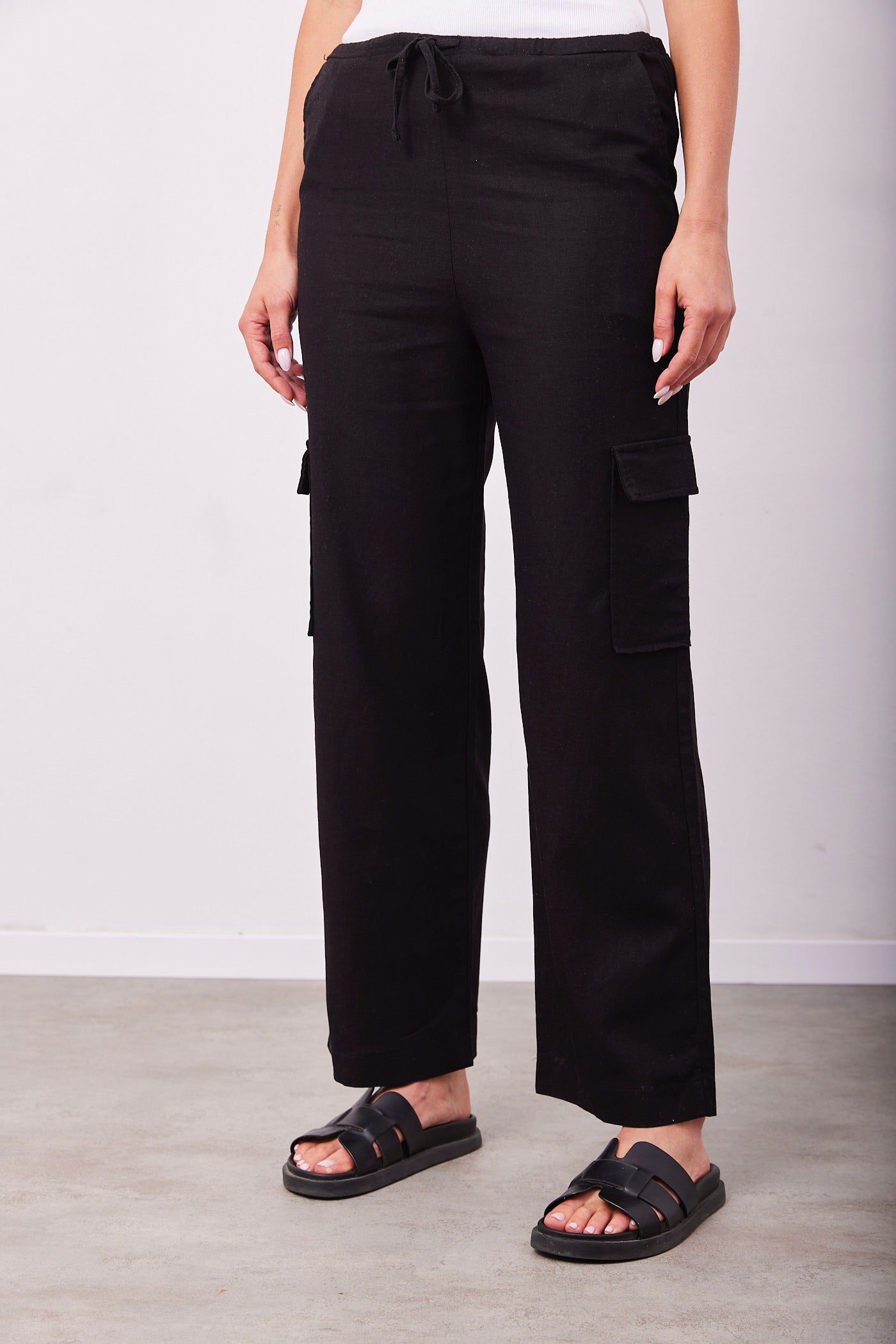 מכנסיים בשילוב פשתן בסגנון דגמ״ח - ITAY BRANDS