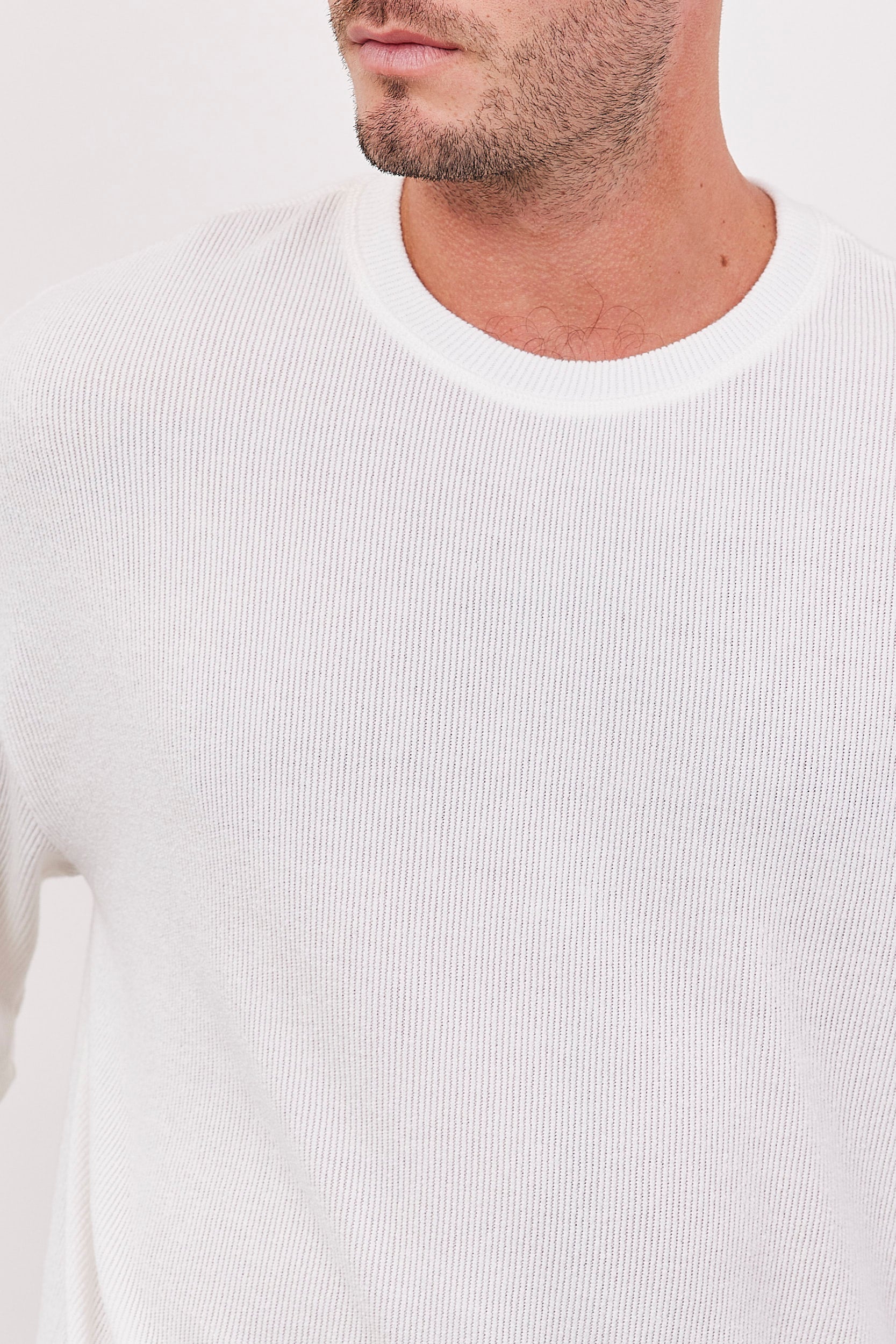 חולצה קצרה בטקסטורת פסים