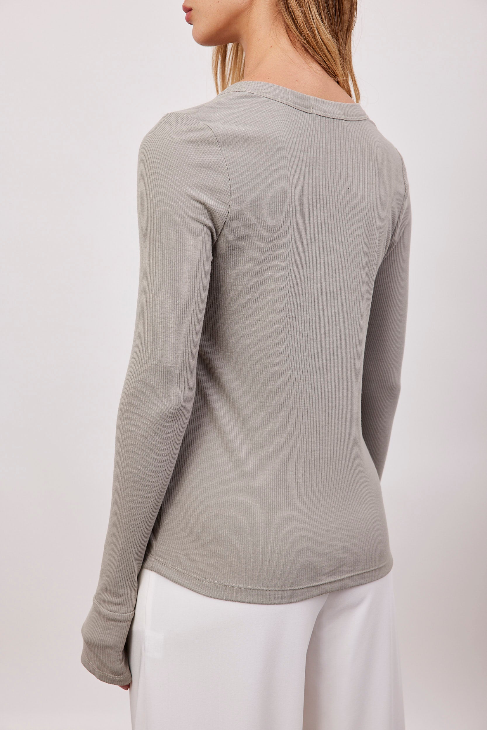 חולצת ריב ארוכה מכופתרת